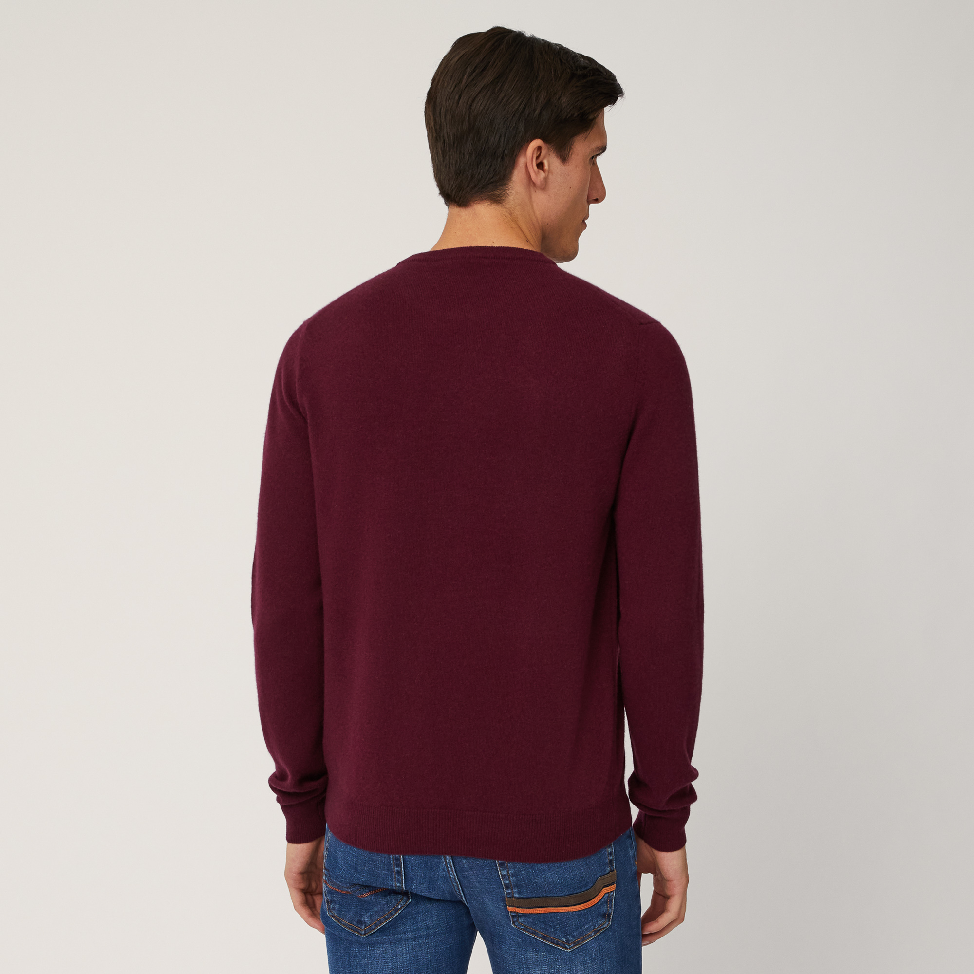 Cashmere Crew-Neck Pullover, Rosso, large image number 1