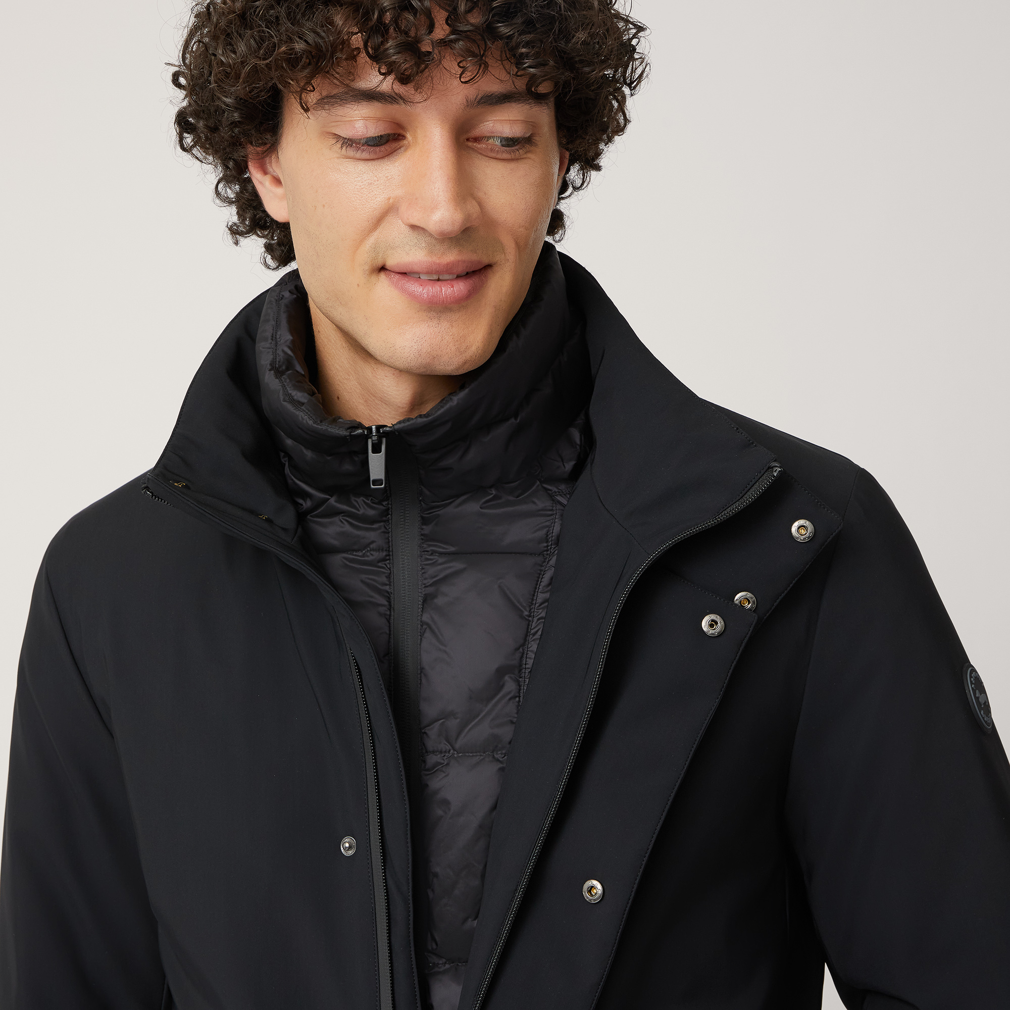 Field Jacket Interno In Nylon, Nero, large image number 2