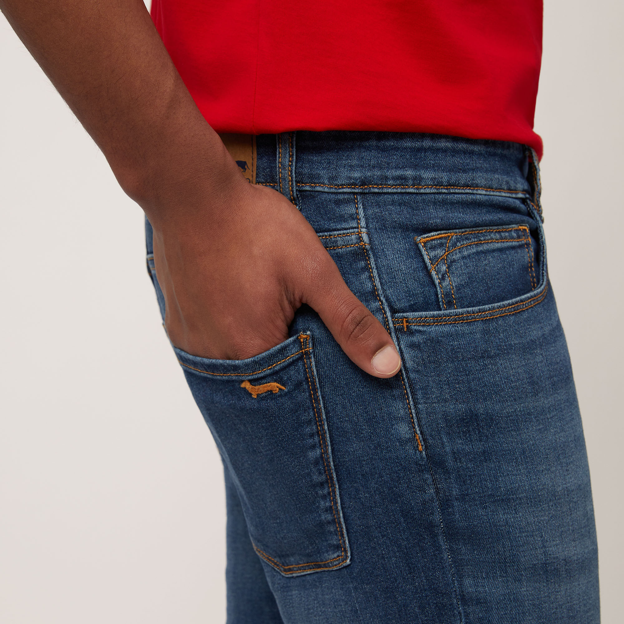 Slim Five-Pocket Jeans, Denim Blue, large image number 2