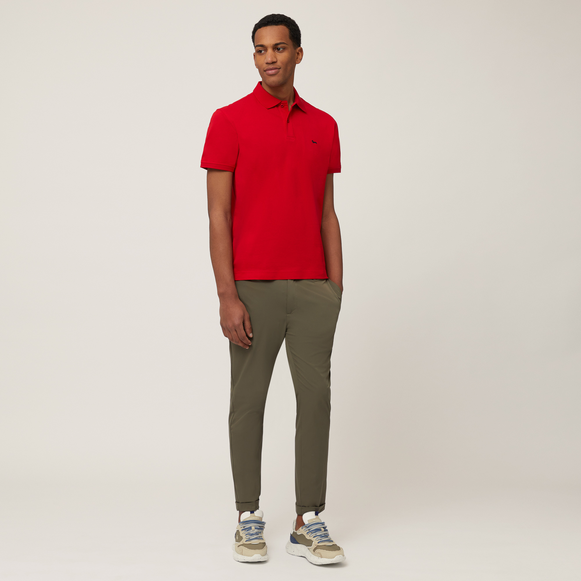 Cotton Polo with Dachshund, Deep Red, large image number 3