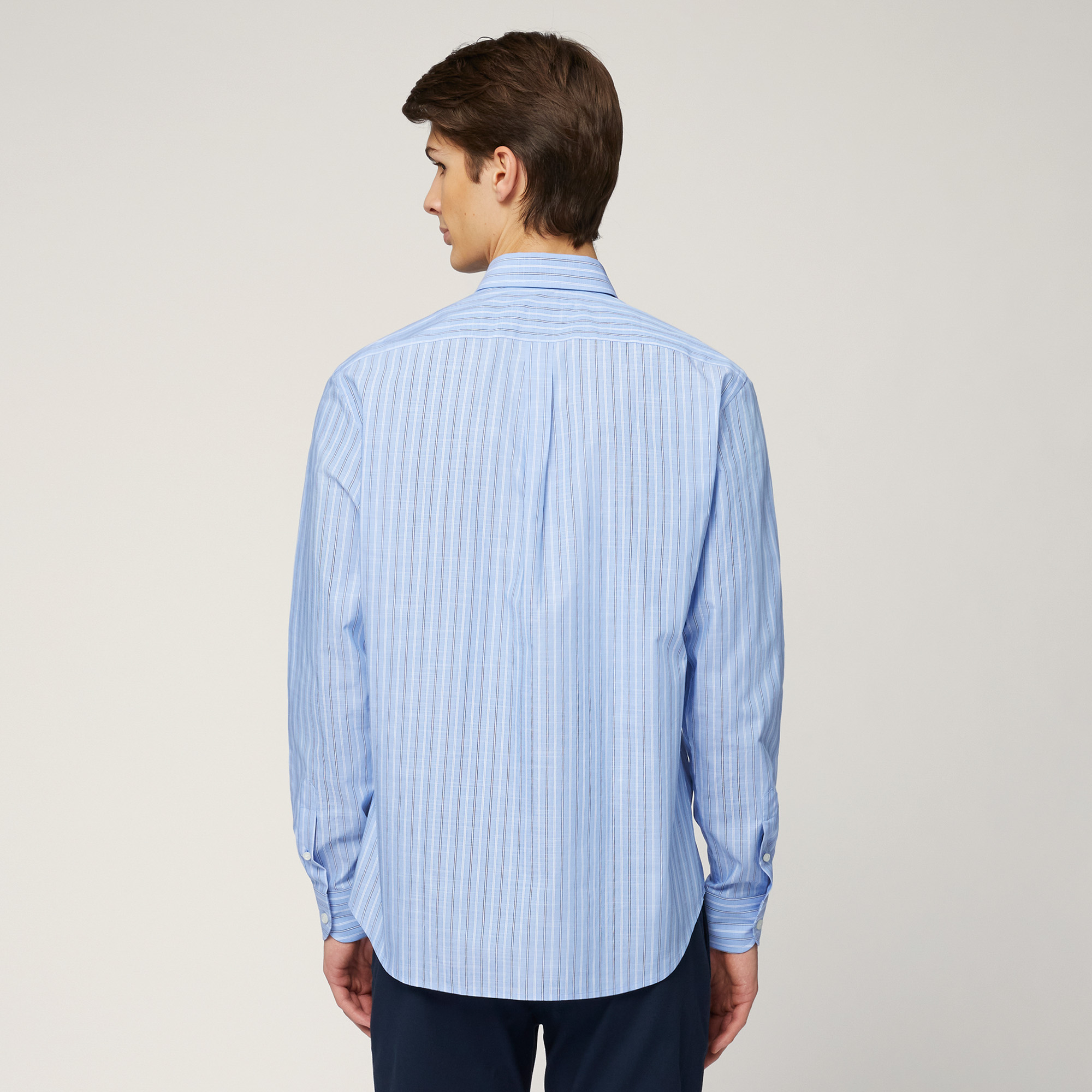 Striped Regular-Fit Shirt, Sport Blue, large image number 1