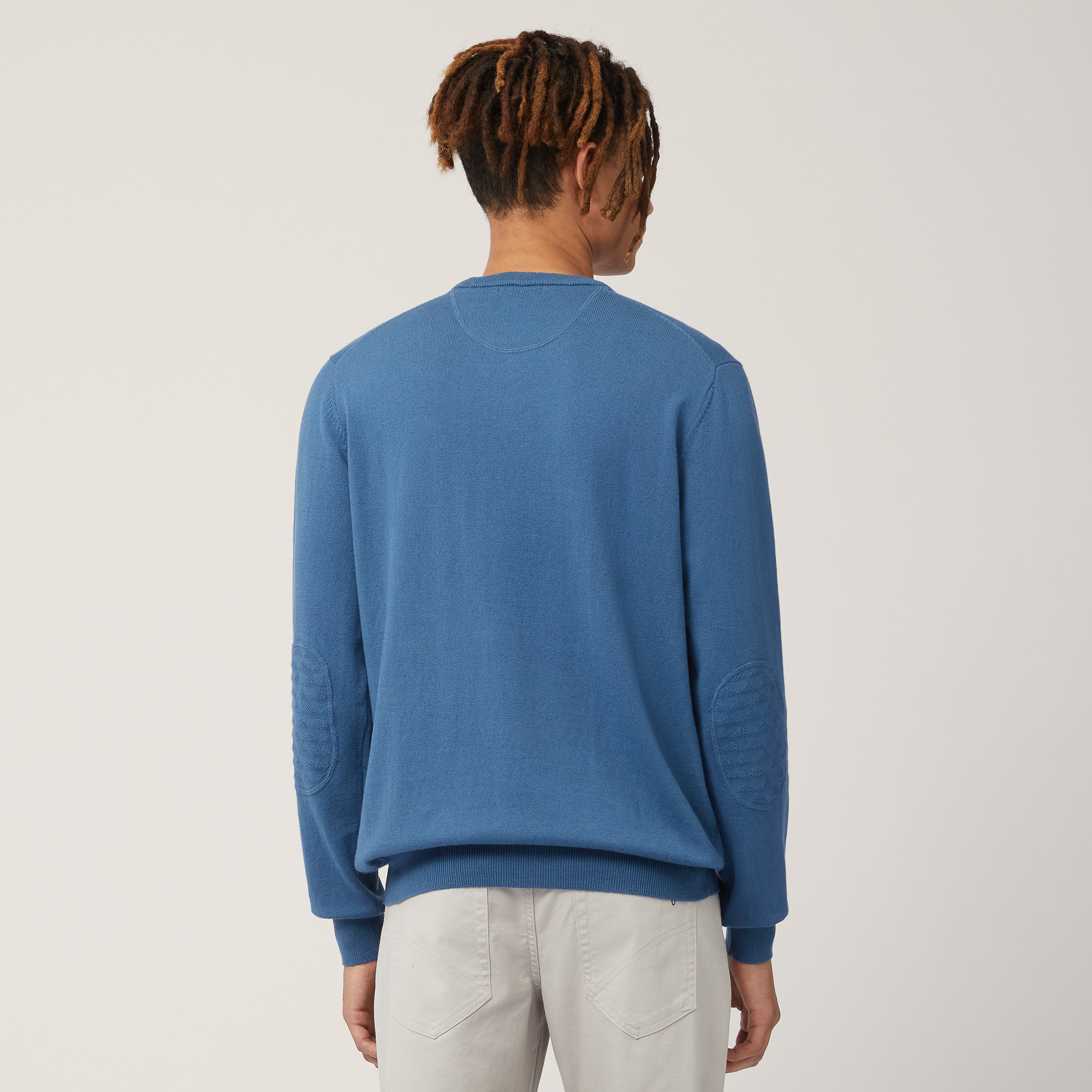 Maglia In Cotone E Cashmere, Blu, large image number 1