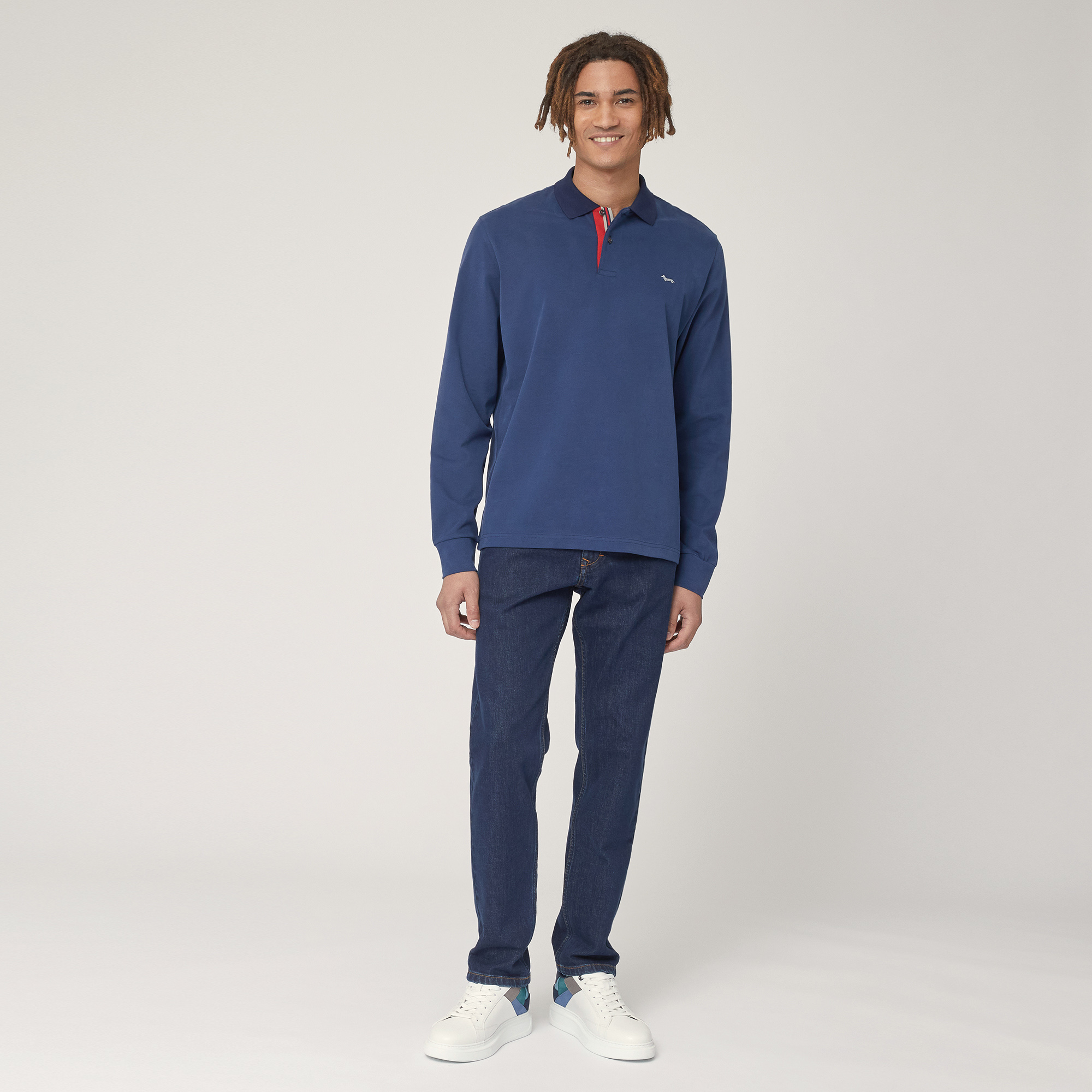 Polo with Printed Detail, Blu, large image number 3