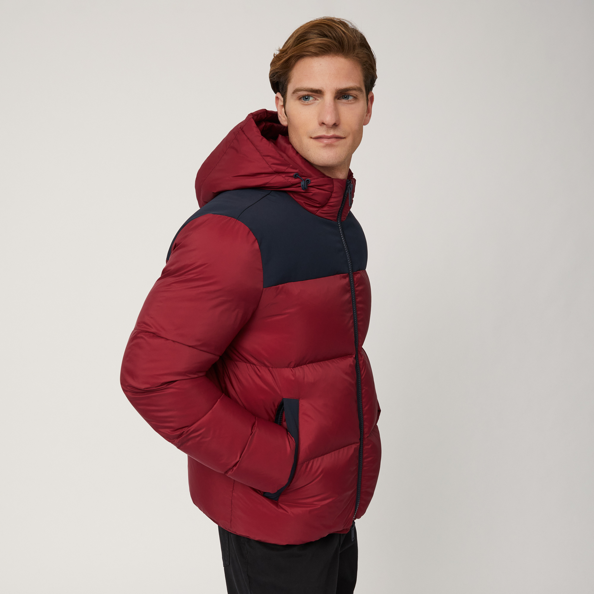 Bomber Jacket with Contrasting Details, Rosso, large image number 0