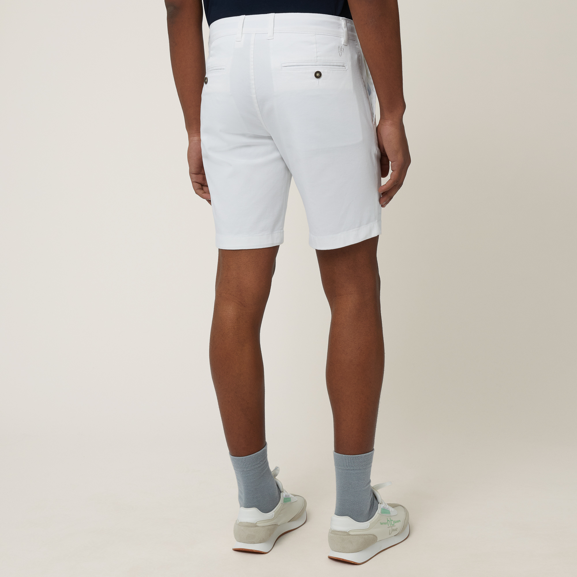 Bermuda Chino In Twill, Bianco, large image number 1