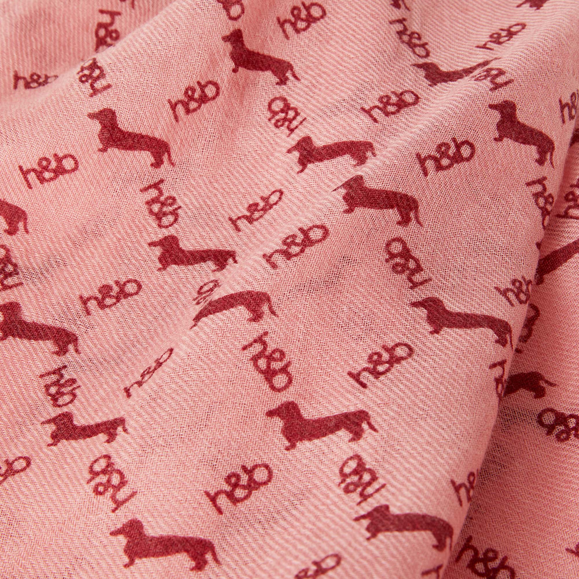 All-Over Logo Wool Scarf, Pink, large image number 1