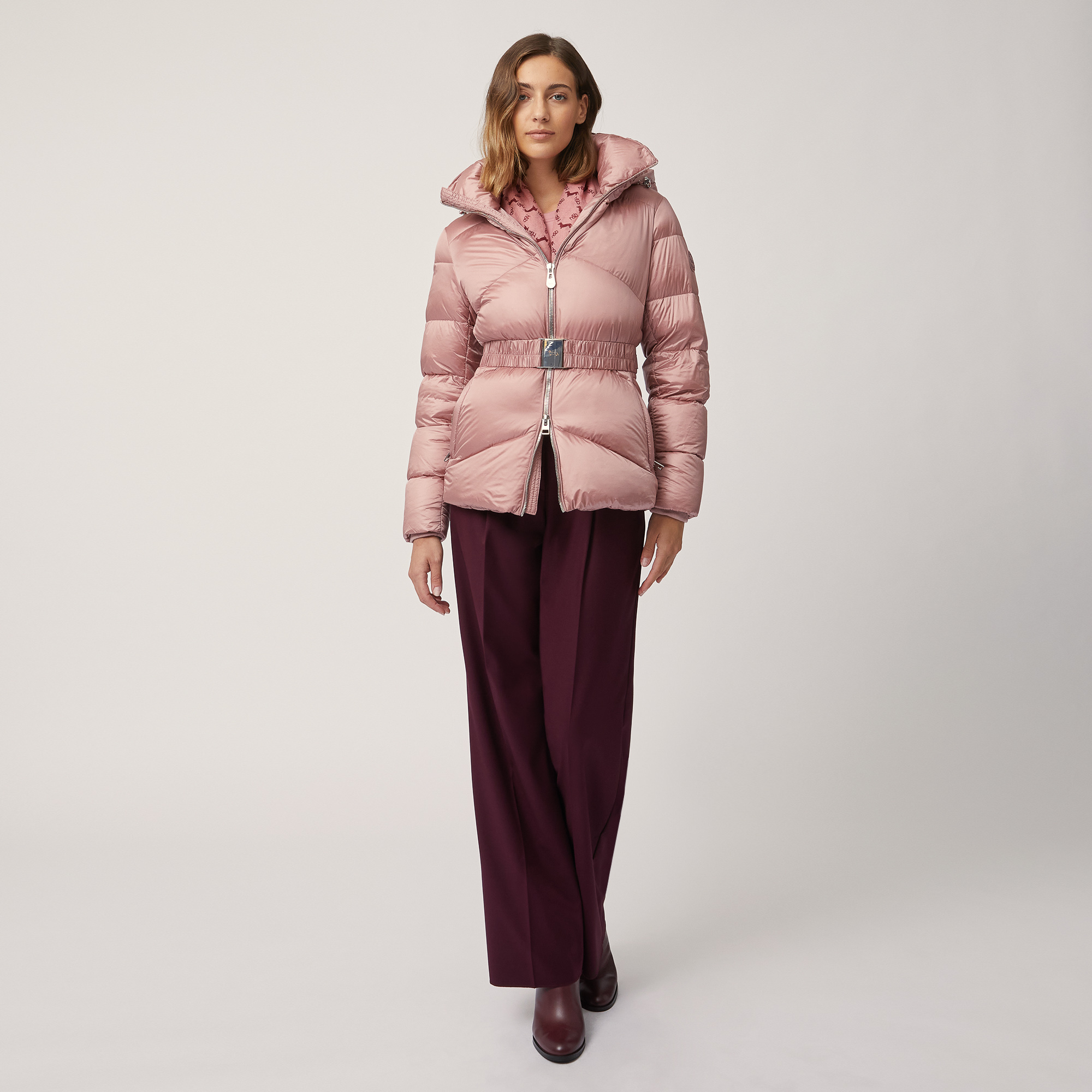 Belted Jacket, Pink, large image number 1