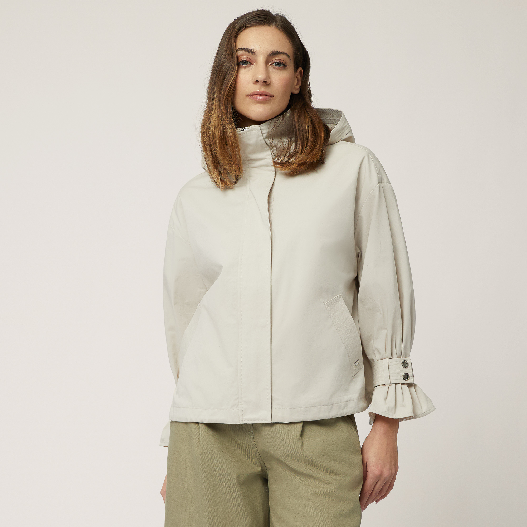 Jacket with Puff Sleeves