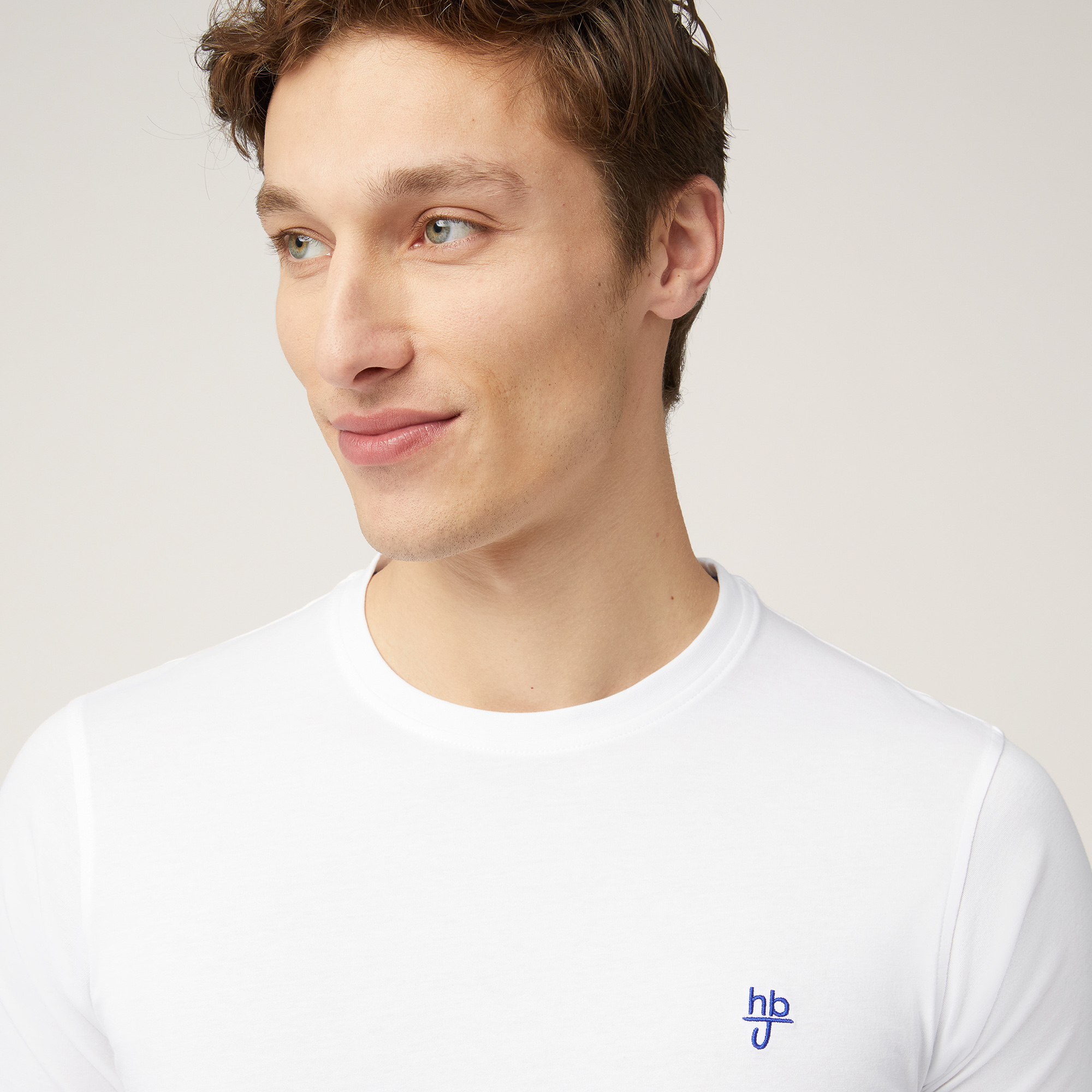 T-Shirt with Monogram, White, large image number 2