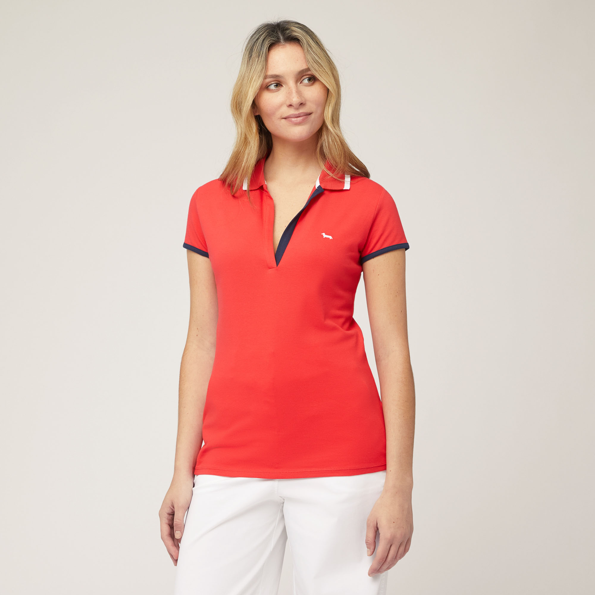 Buttonless Polo, Light Red, large image number 0
