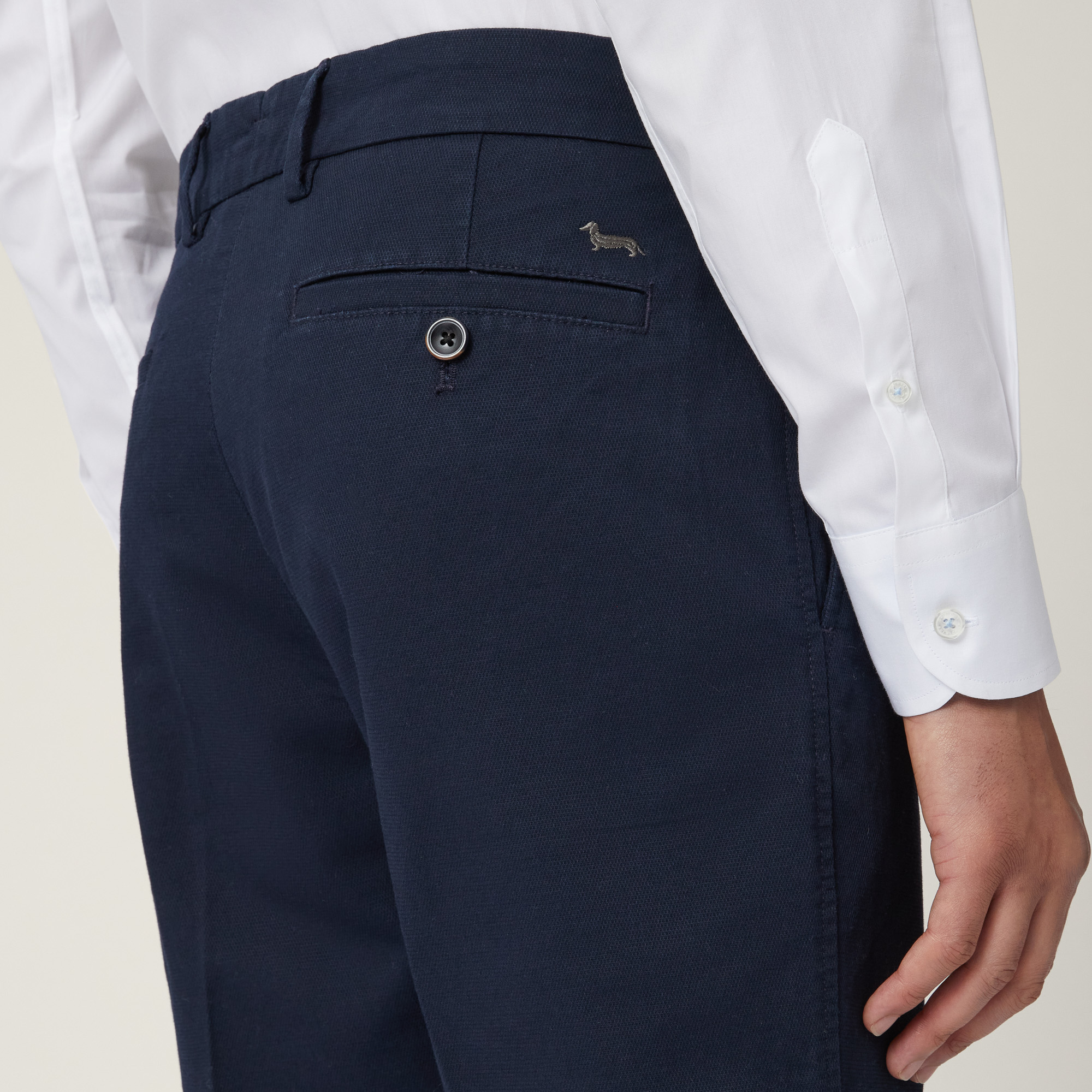 Narrow Chino Pants, Blu, large image number 2