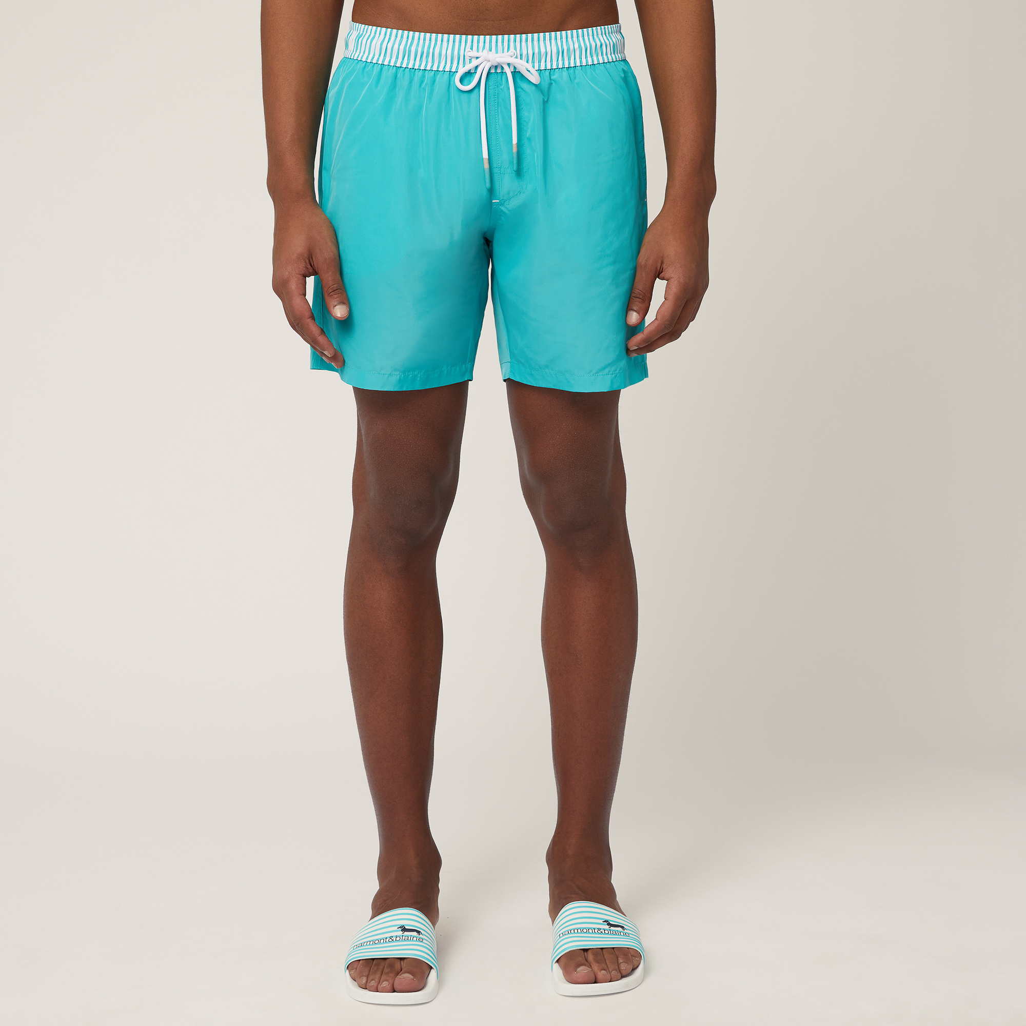 Sorbet Swim Trunks, Turquoise, large image number 0