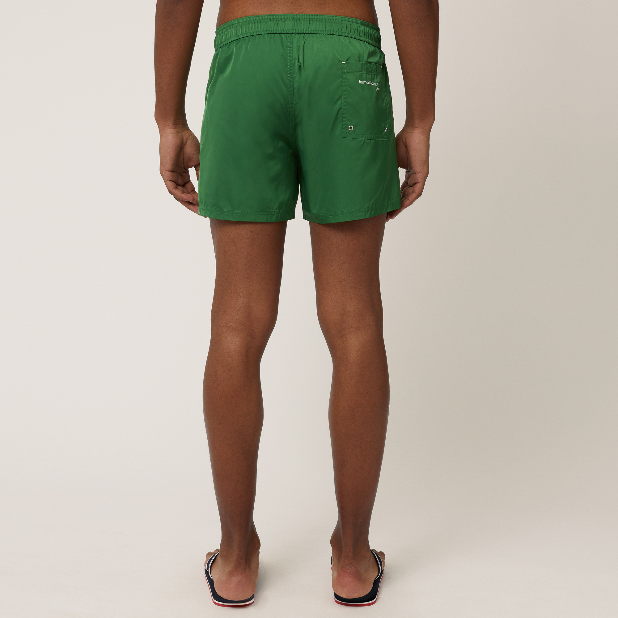 Shorts Da Mare Con Lettering, Verde Erba, large image number 1