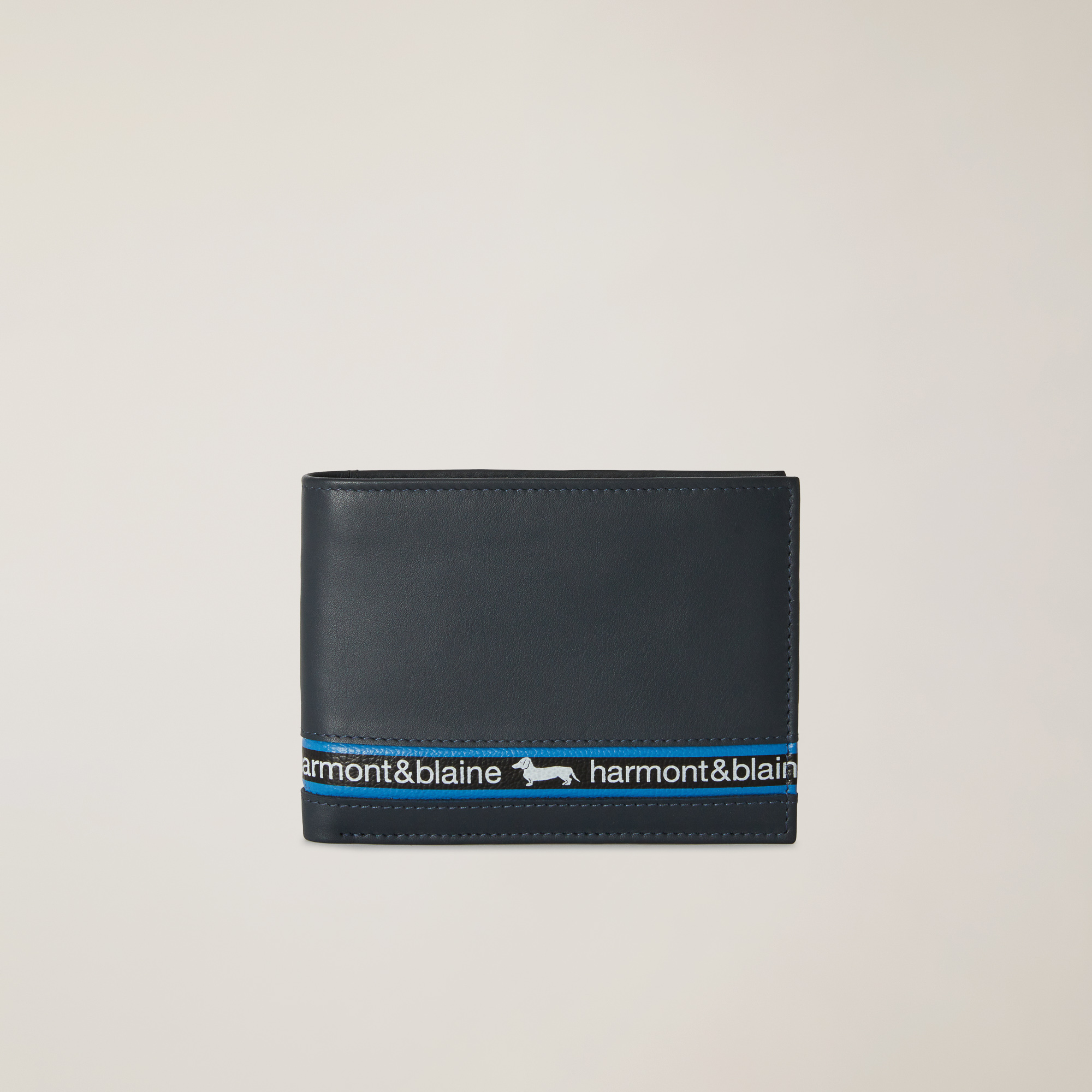 Portafoglio Bifold Logato, Blu, large image number 0