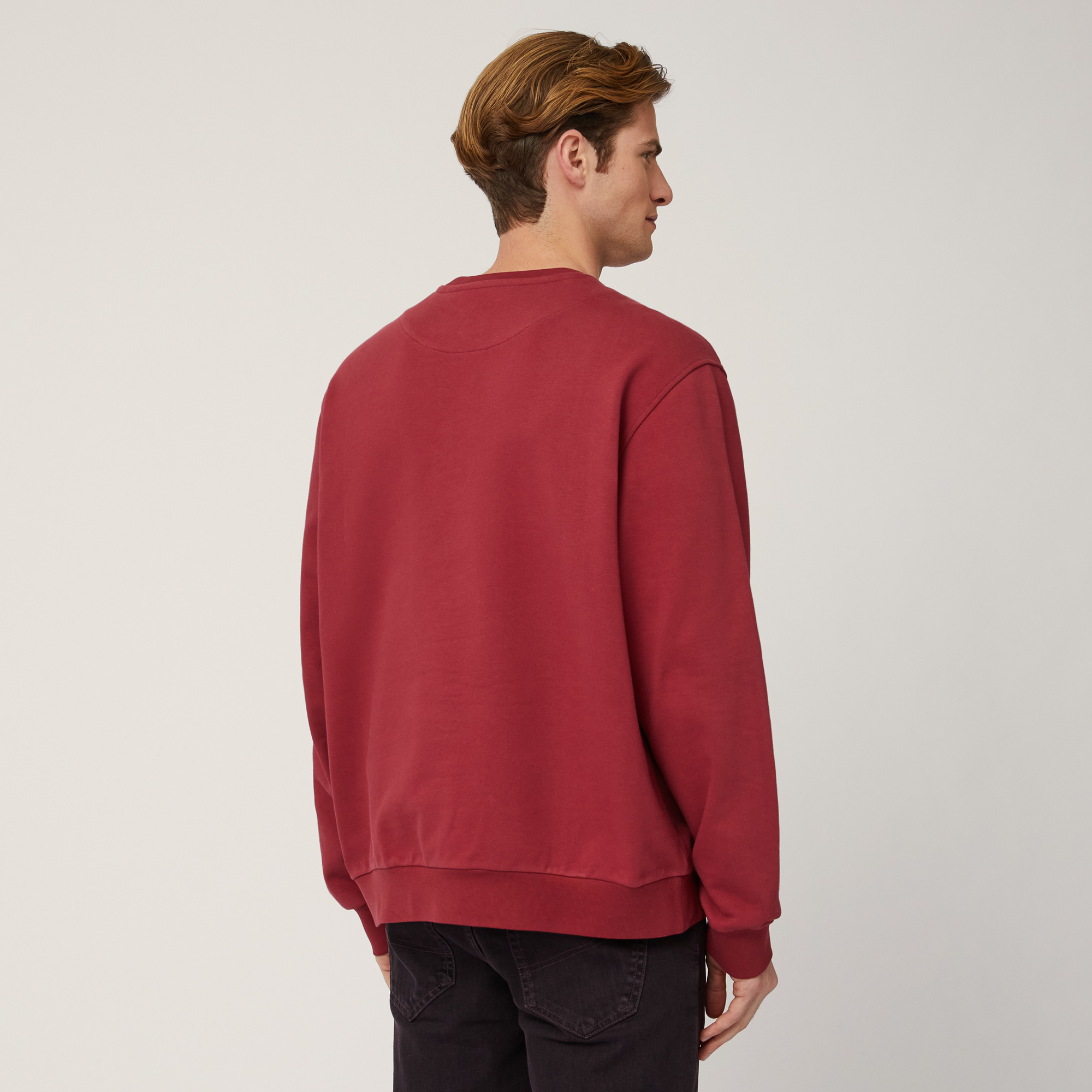 Sweater with Dachshund Embroidery, Red , large image number 1