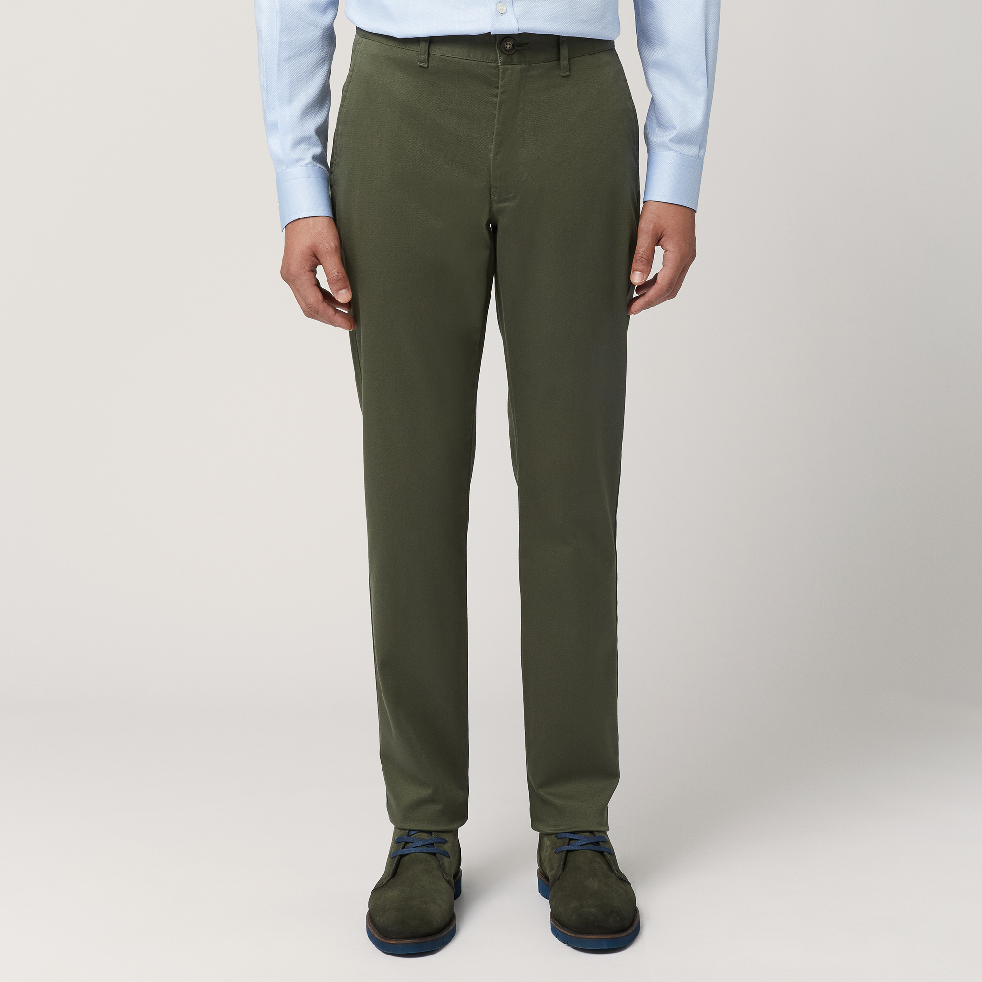 Pantaloni Stretch Narrow Fit, Verde, large image number 0