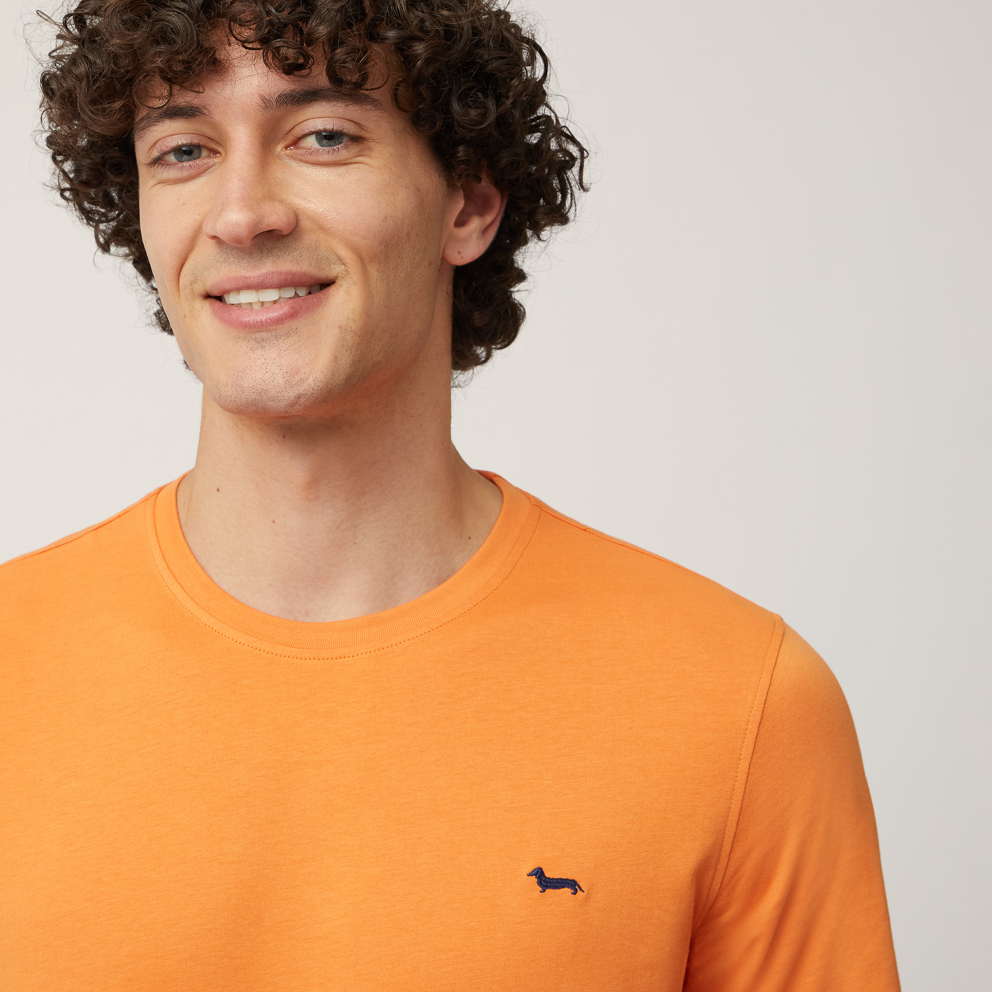 Narrow T-Shirt with Dachshund, Orange, large image number 2