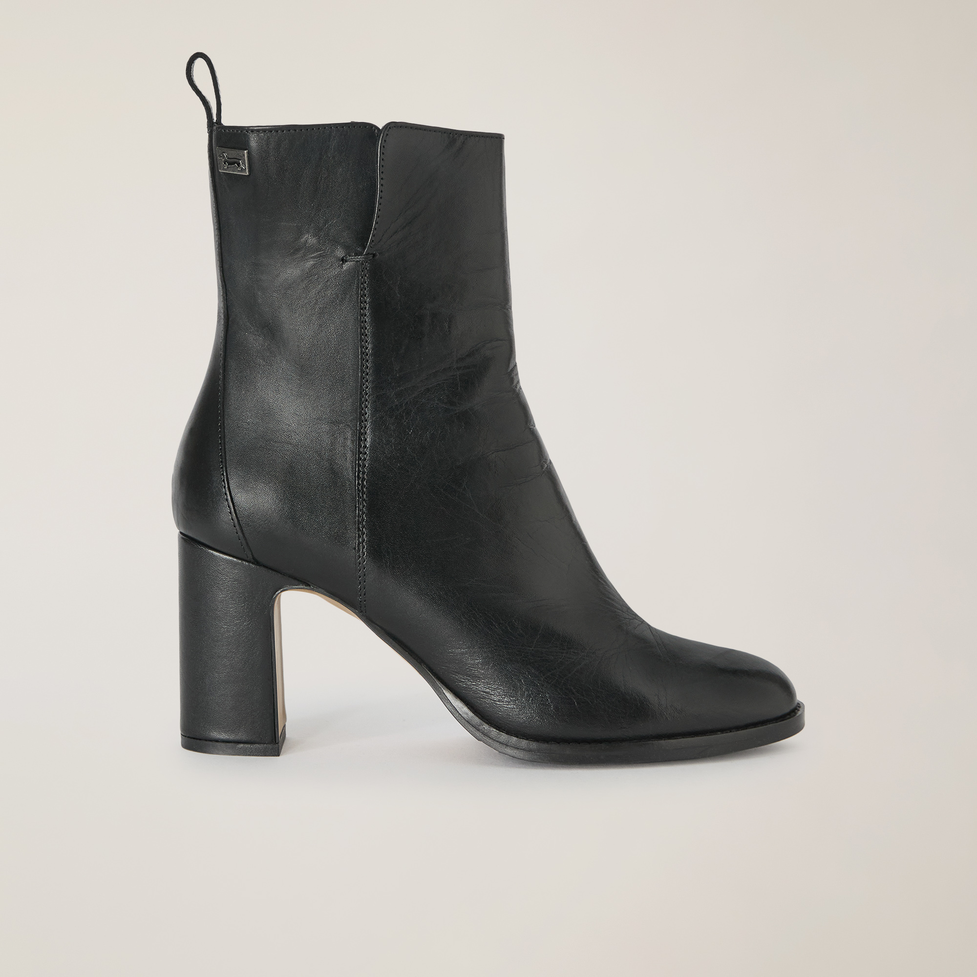 Genuine Leather Ankle Boots, Nero, large image number 0