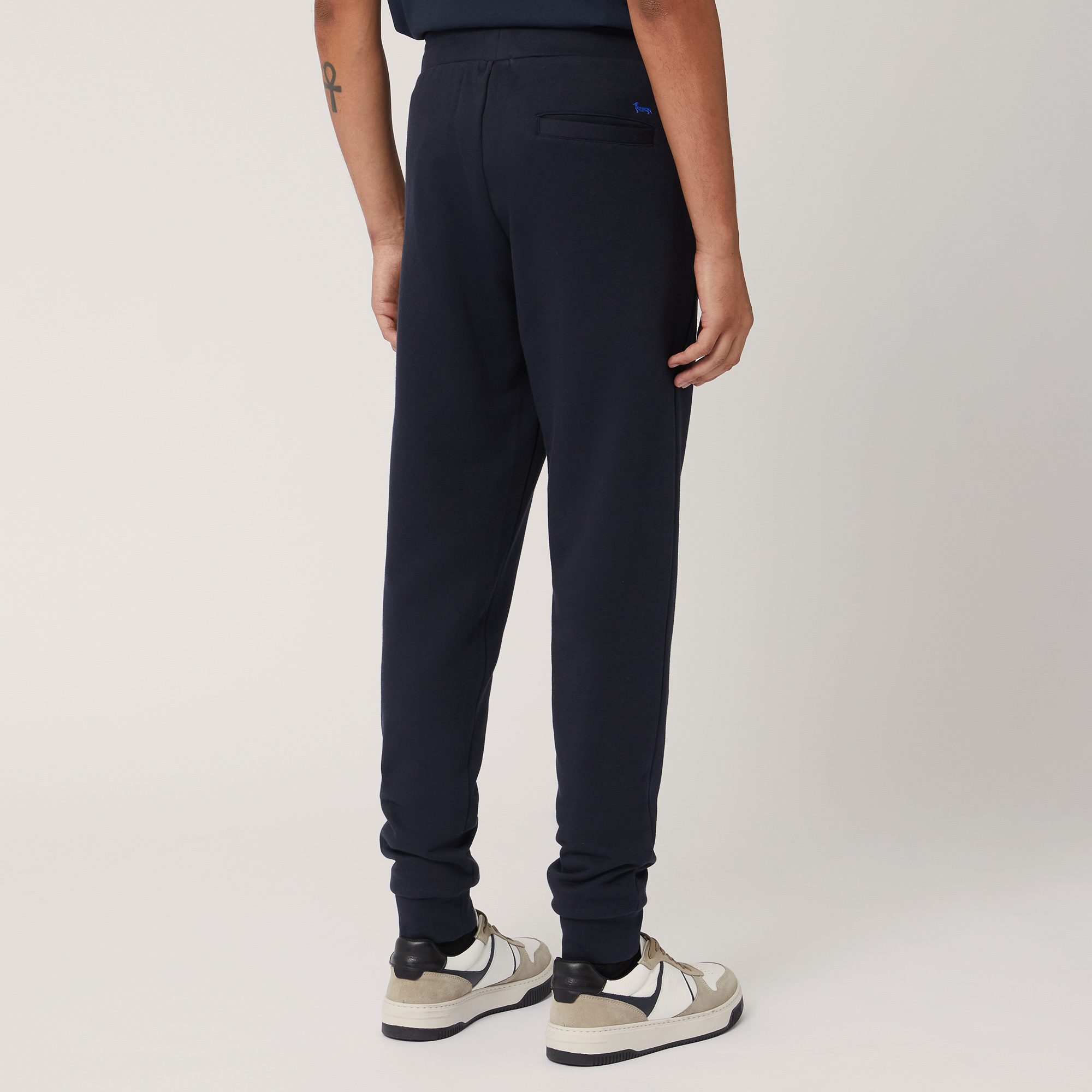 Pantaloni Regular Con Coulisse, Blu, large image number 1