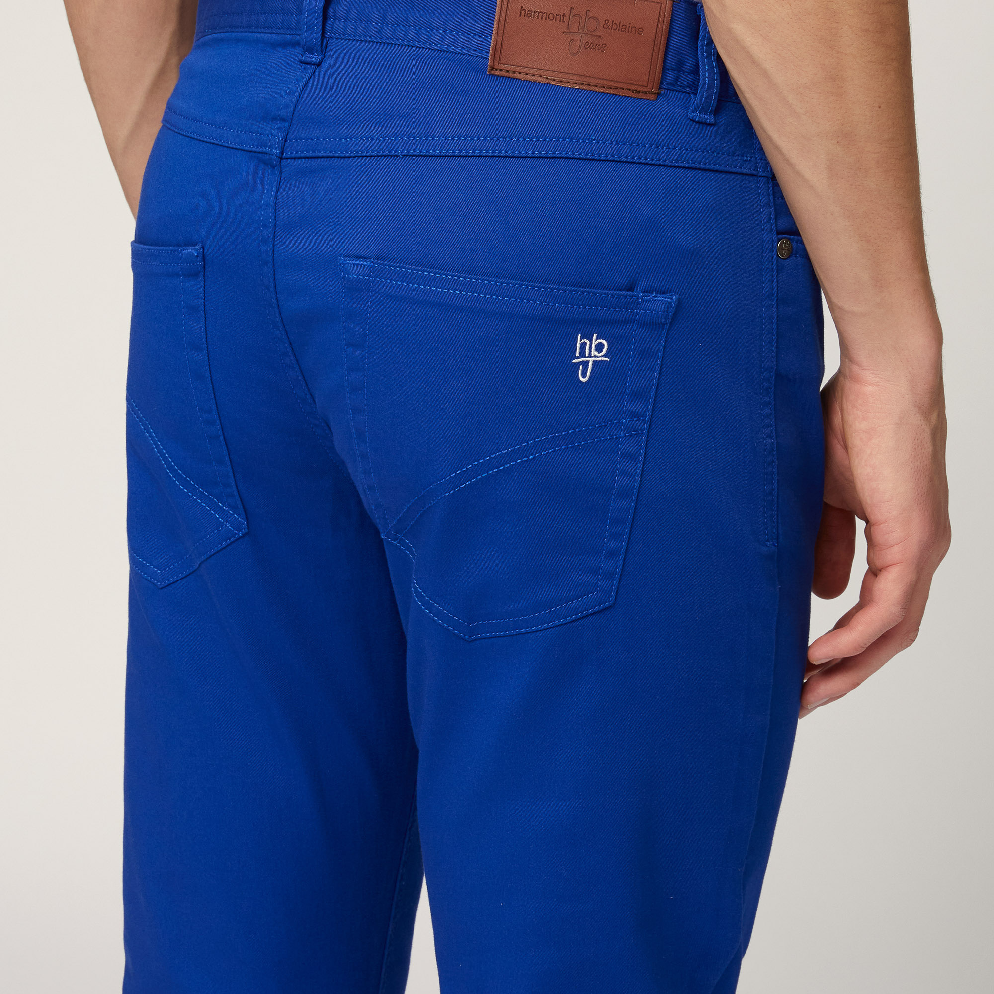 Pantaloni Cinque Tasche Twill, Blu Elettrico, large image number 2