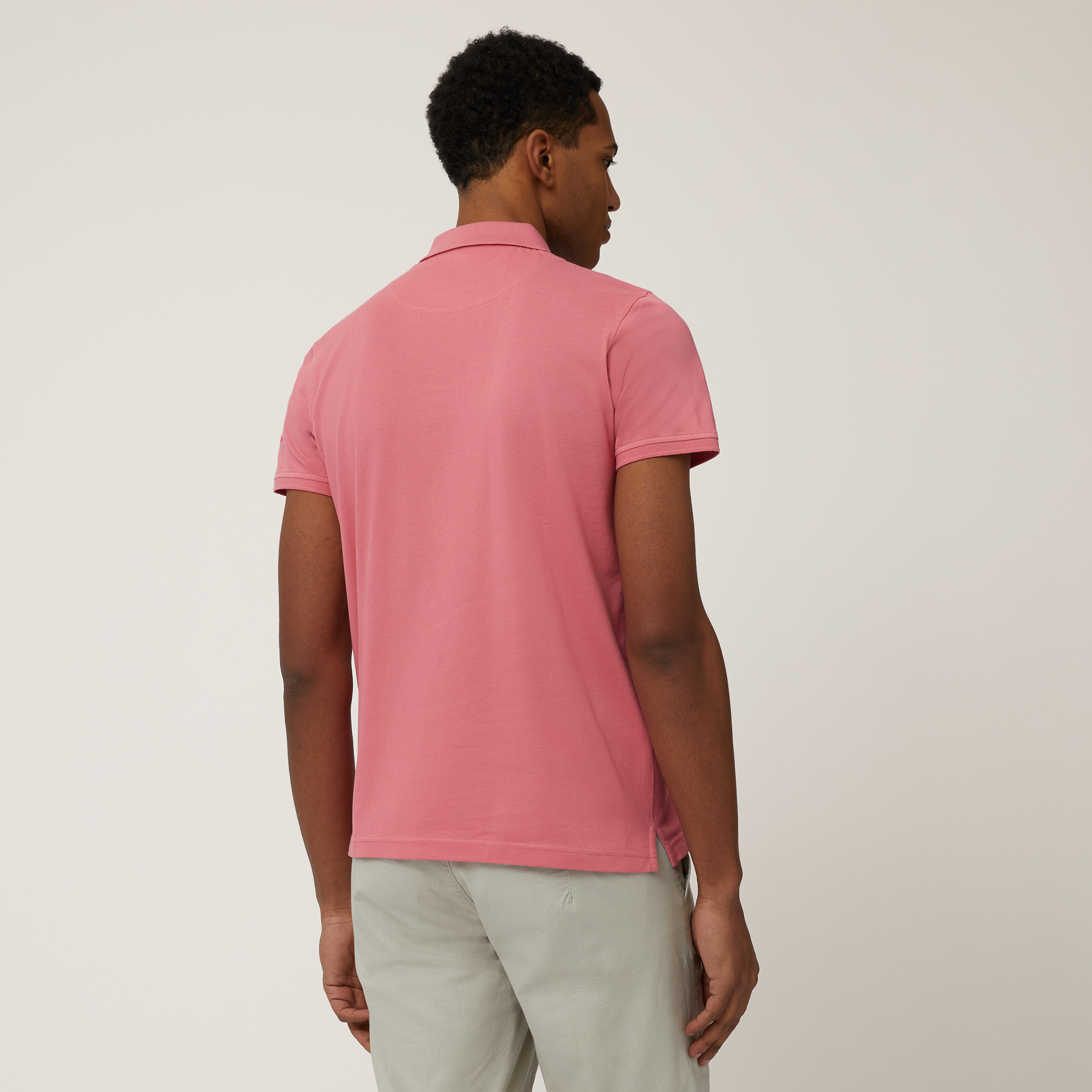 Narrow-Fit Cotton Polo, Hibiscus, large image number 1