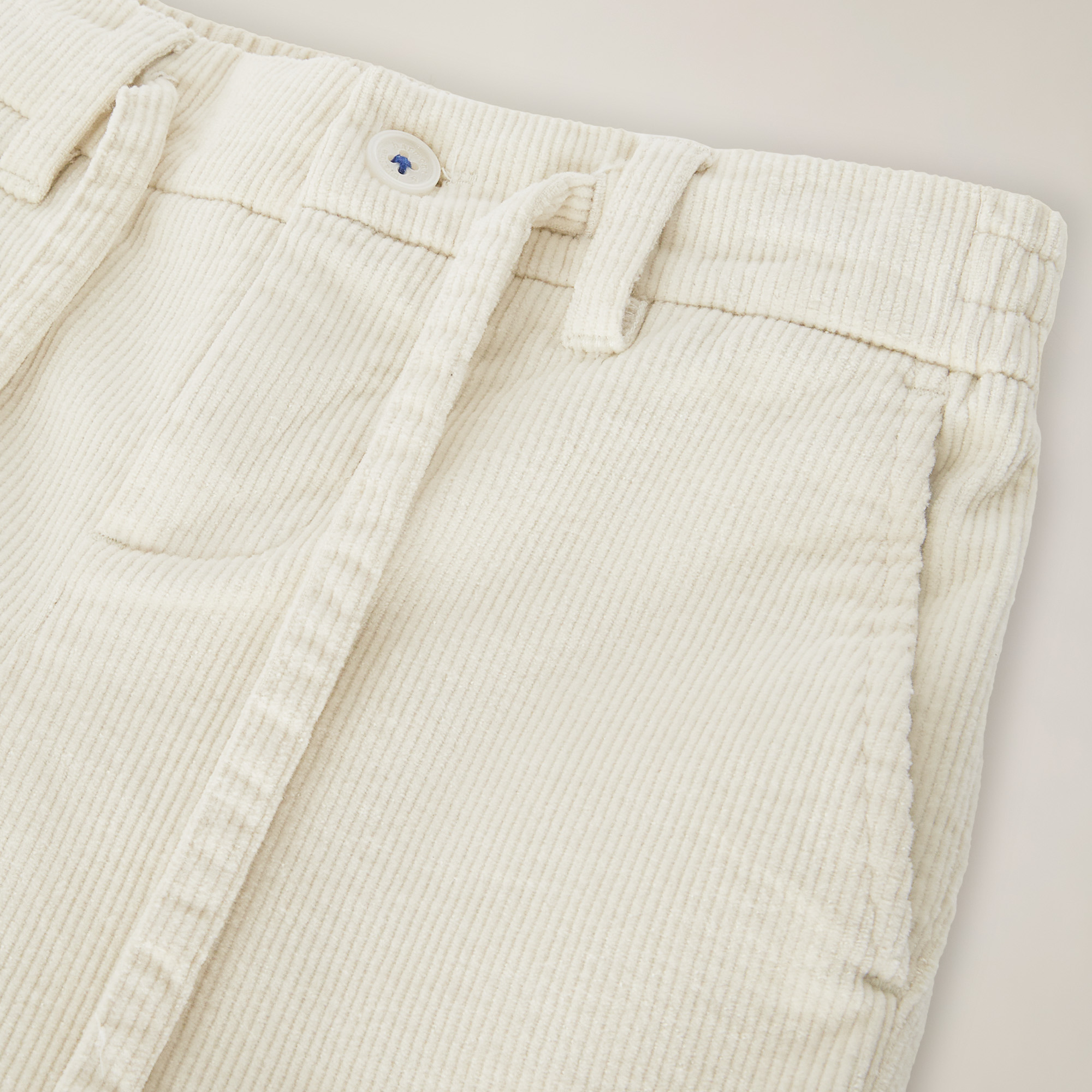 Corduroy Pants With Slash Pocket, Milk White, large image number 2