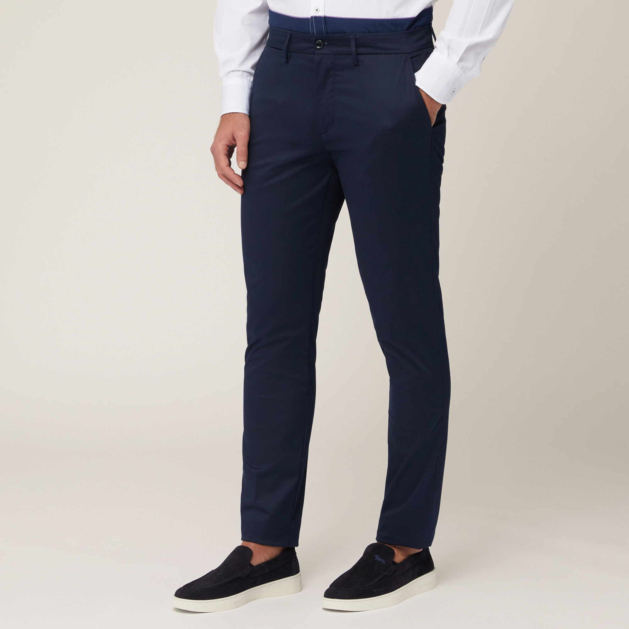 Customized Chino Pants, Blue, large image number 0