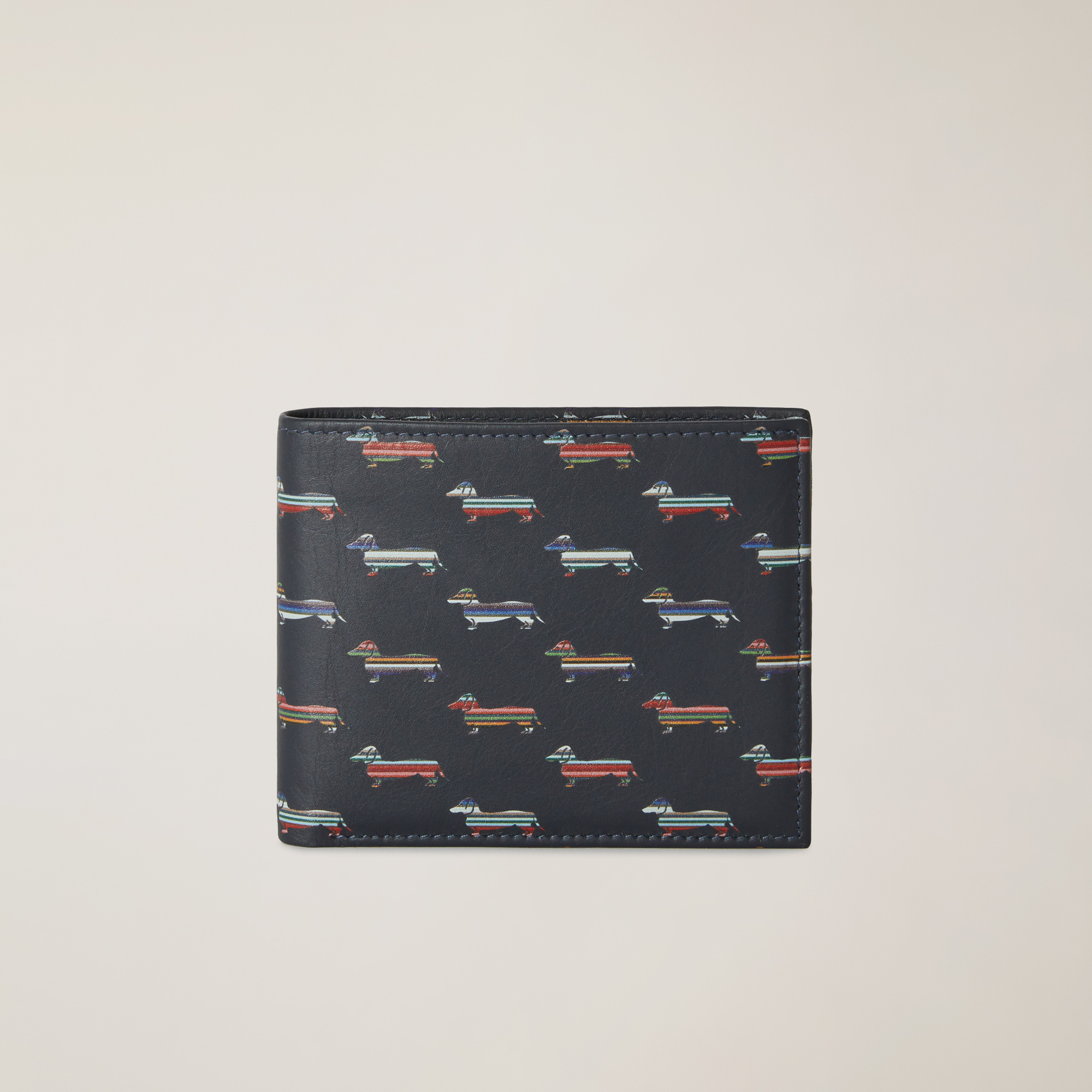 Colored Dachshund Wallet, Blue, large image number 0