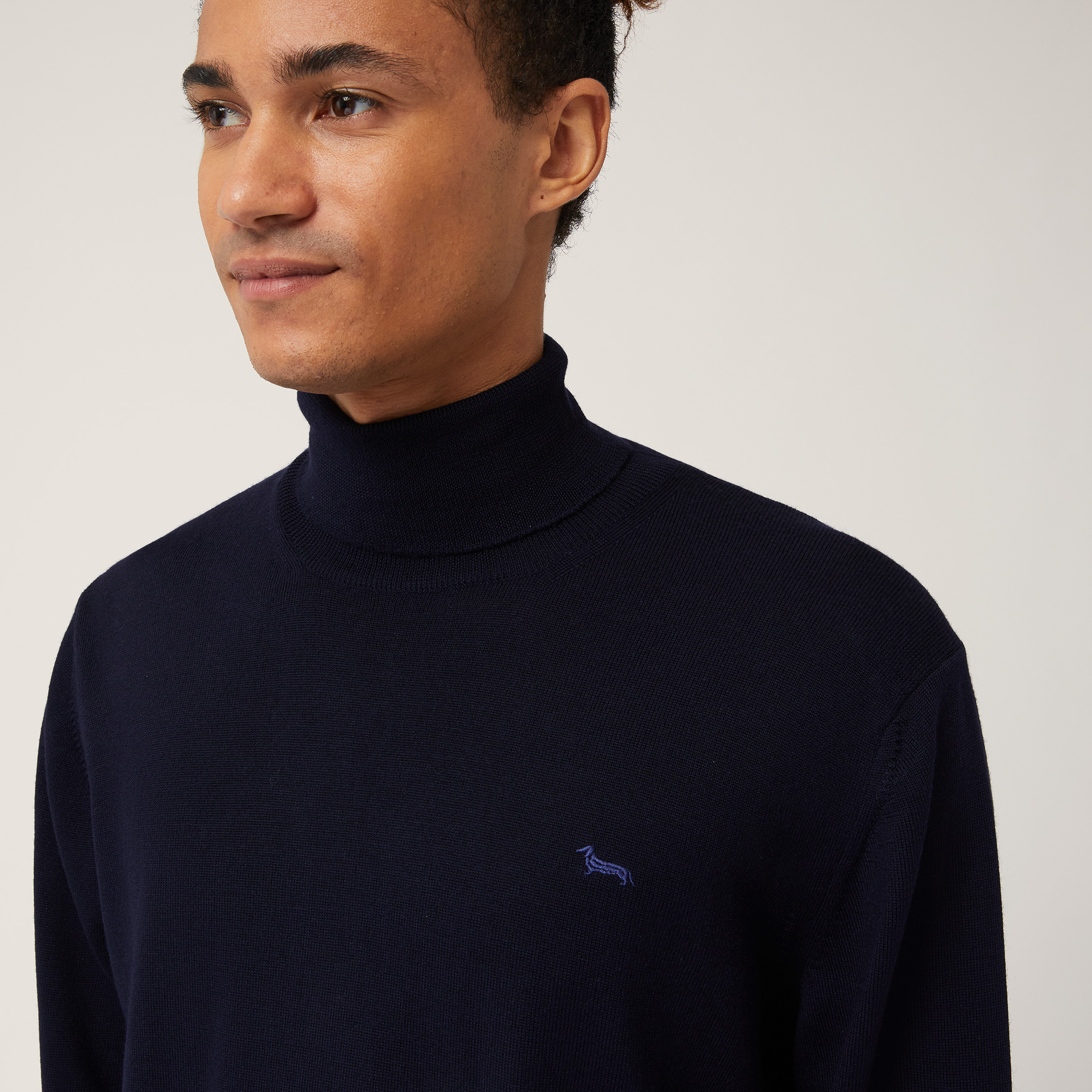 Merino Wool Turtleneck, Blu, large image number 2