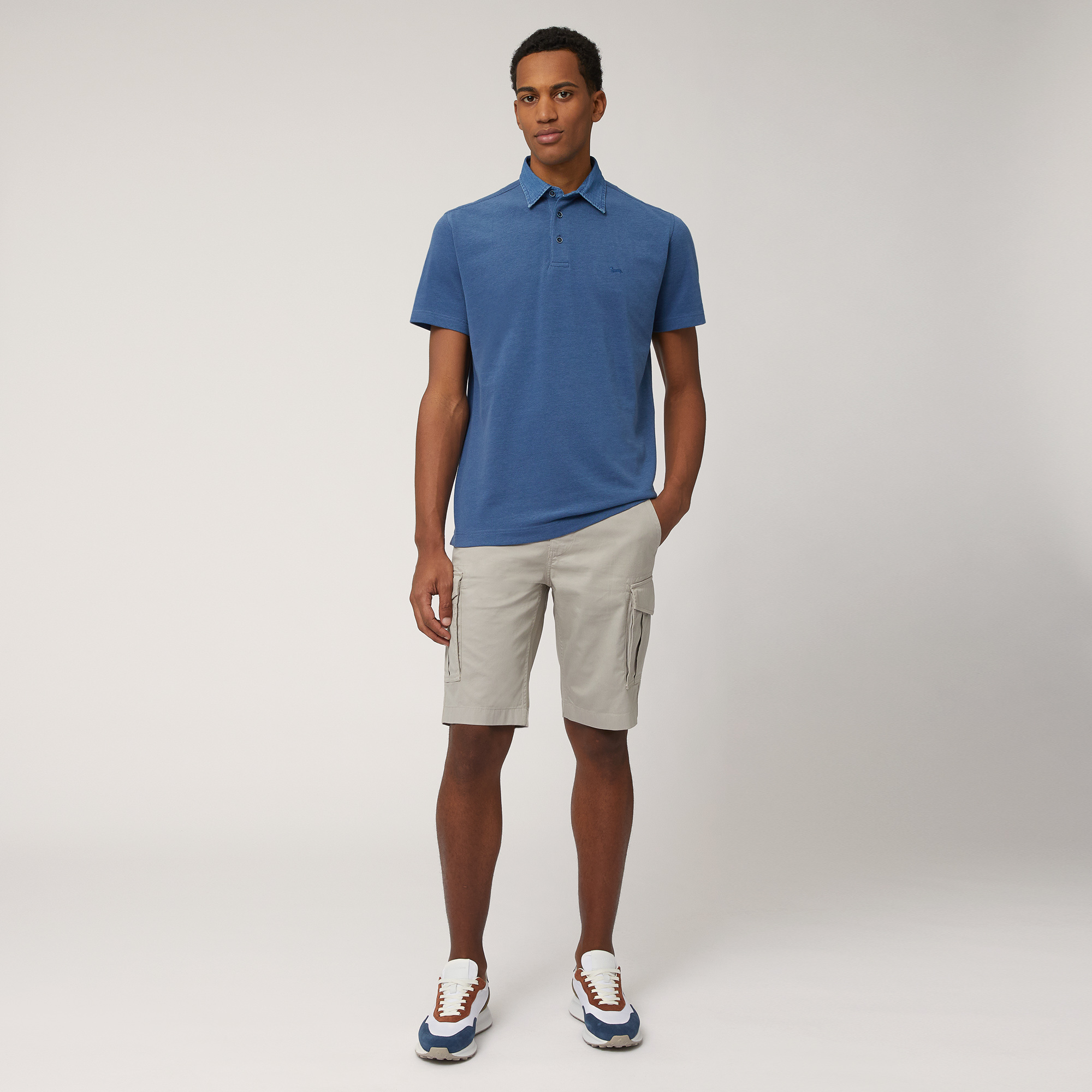 Cotton Cargo Bermuda Shorts, Sand, large image number 3