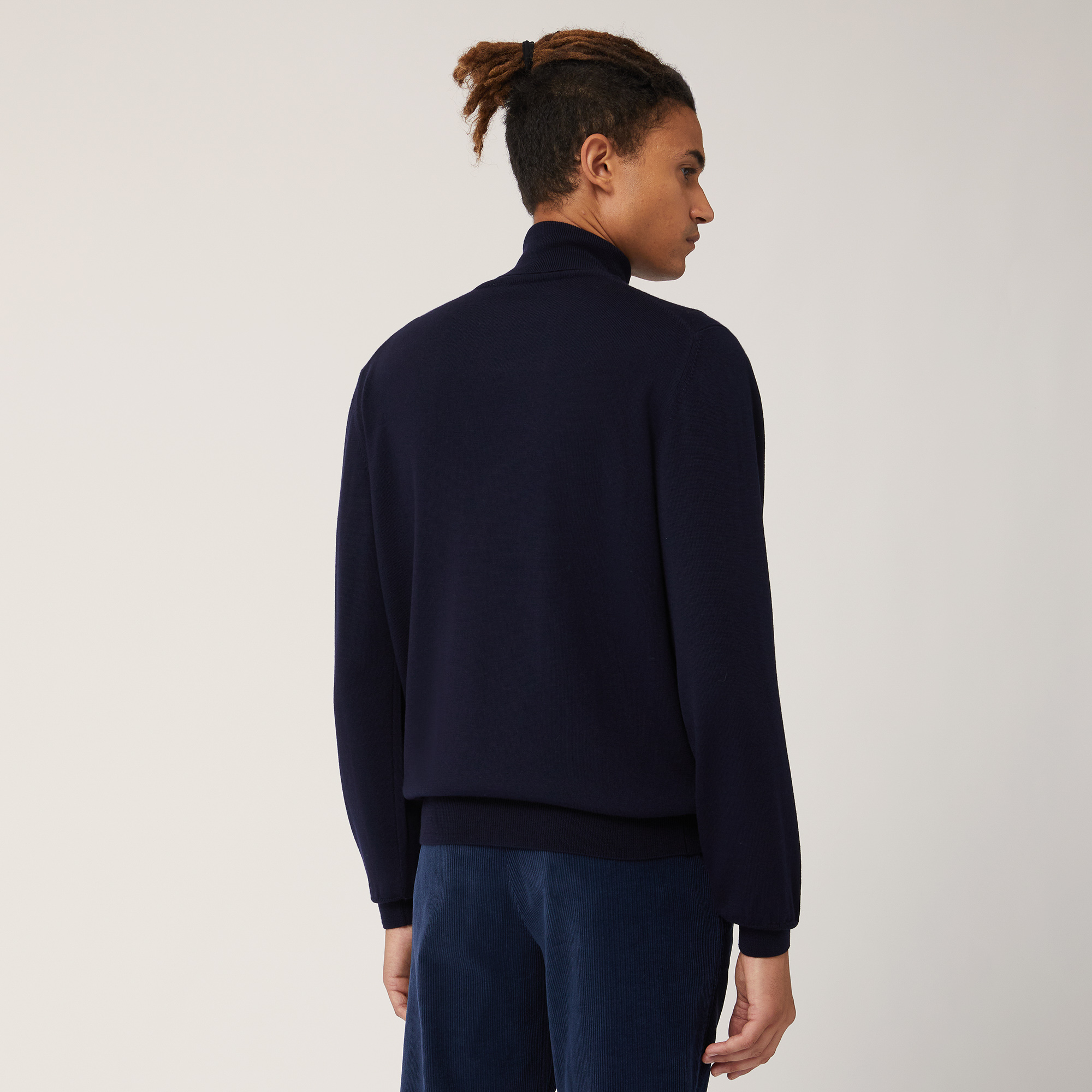 Merino Wool Turtleneck, Blu, large image number 1