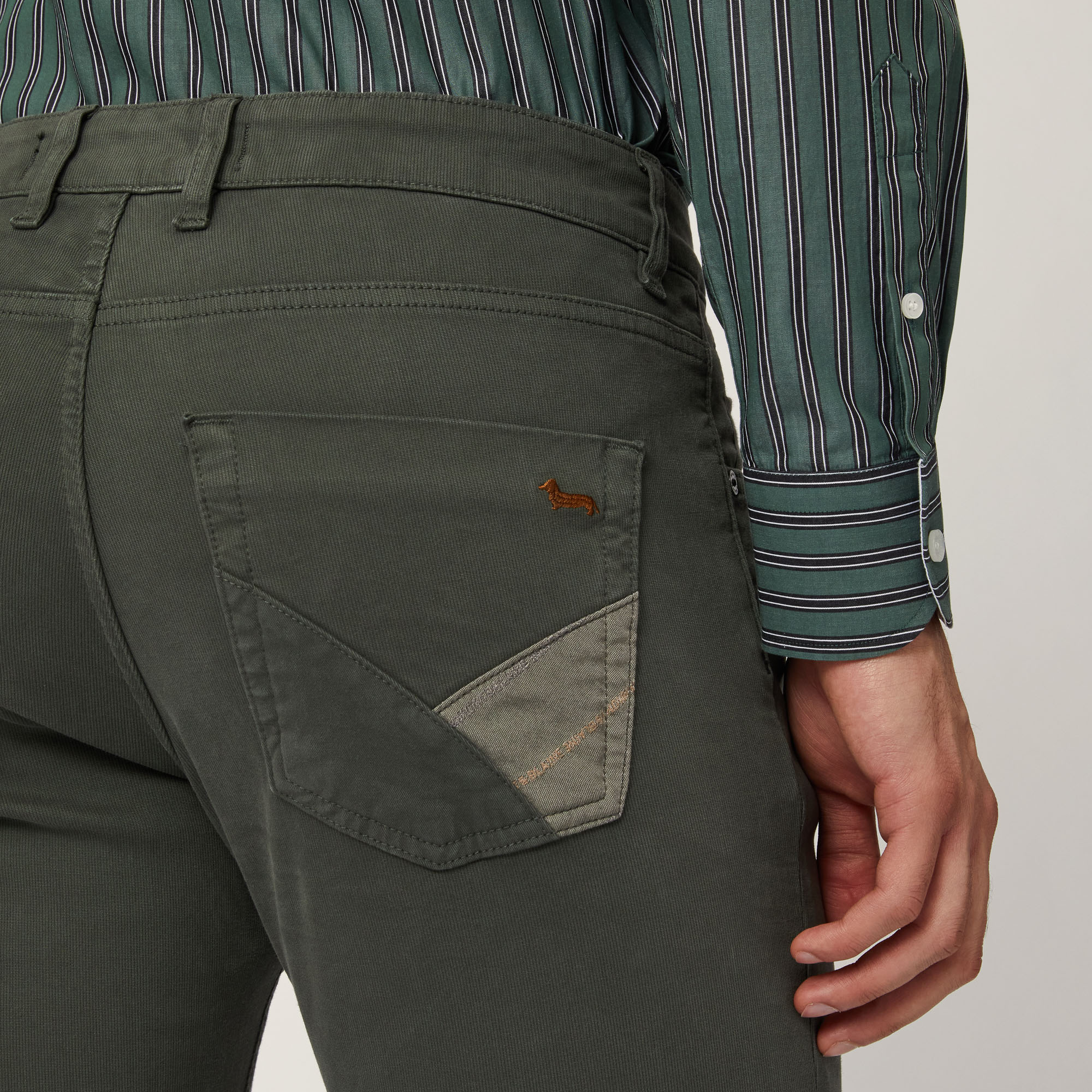 Narrow Pants with Inserts, Verde, large image number 2