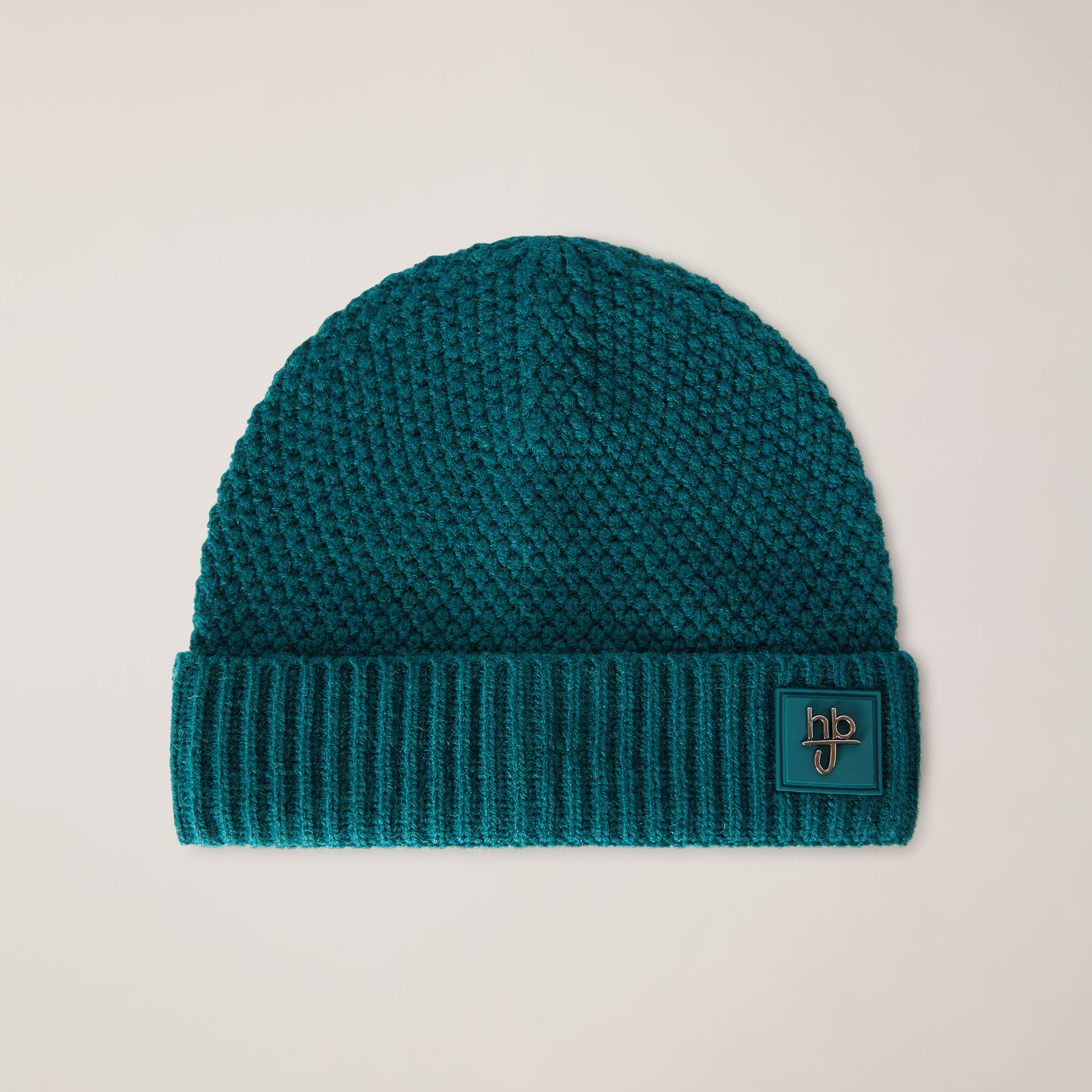 Beanie In Misto Lana, Verde, large