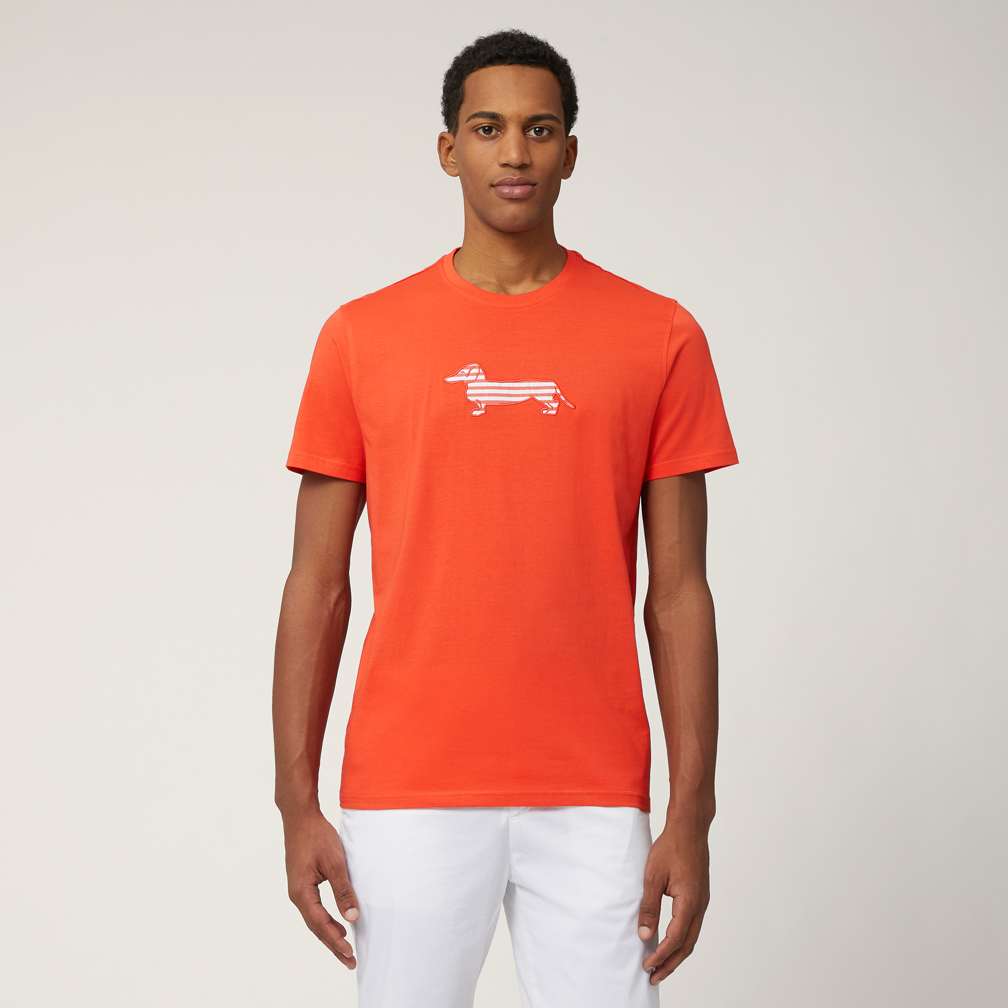 Sorbet T-Shirt with Dachshund, Orange, large image number 0