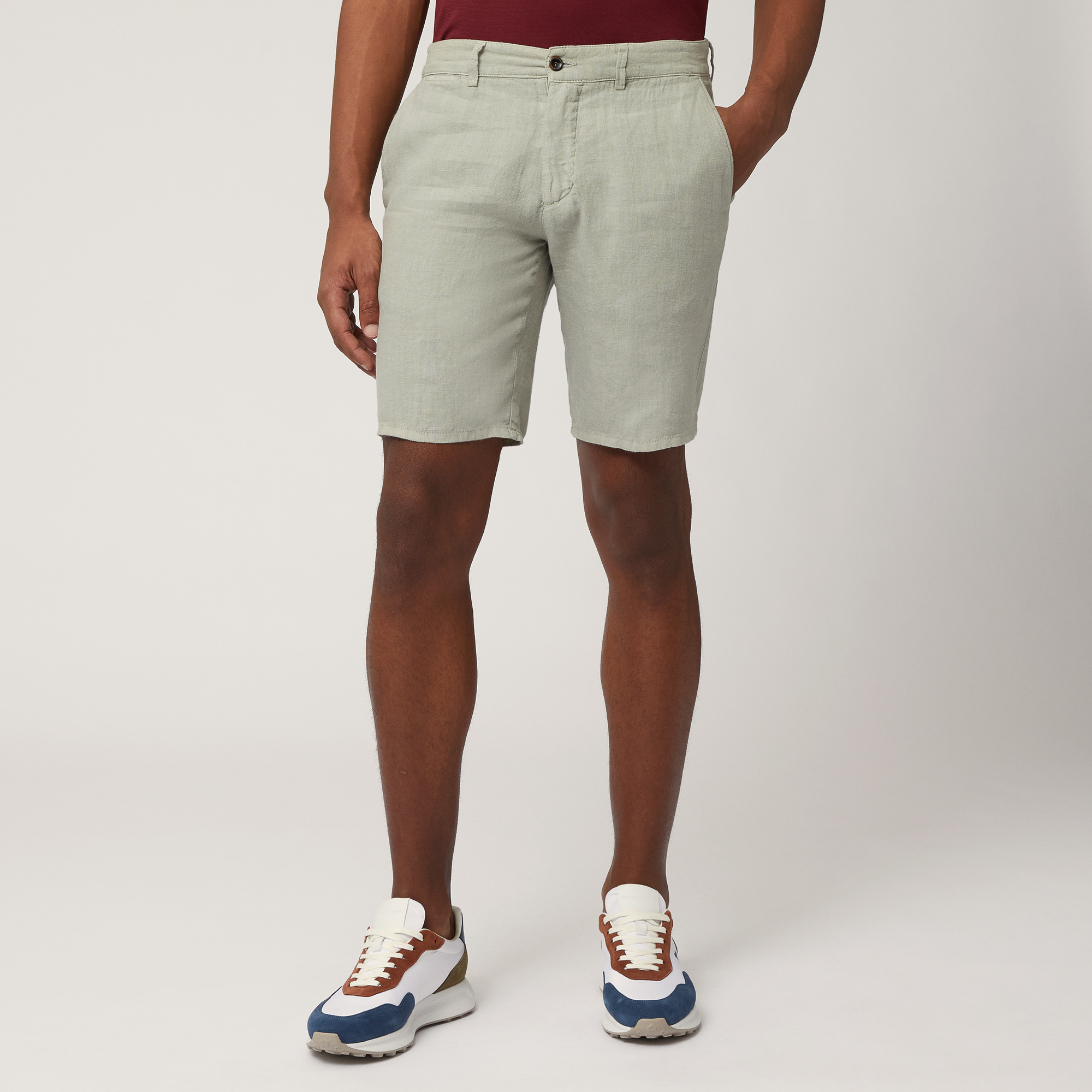 Bermudas de lino corte regular