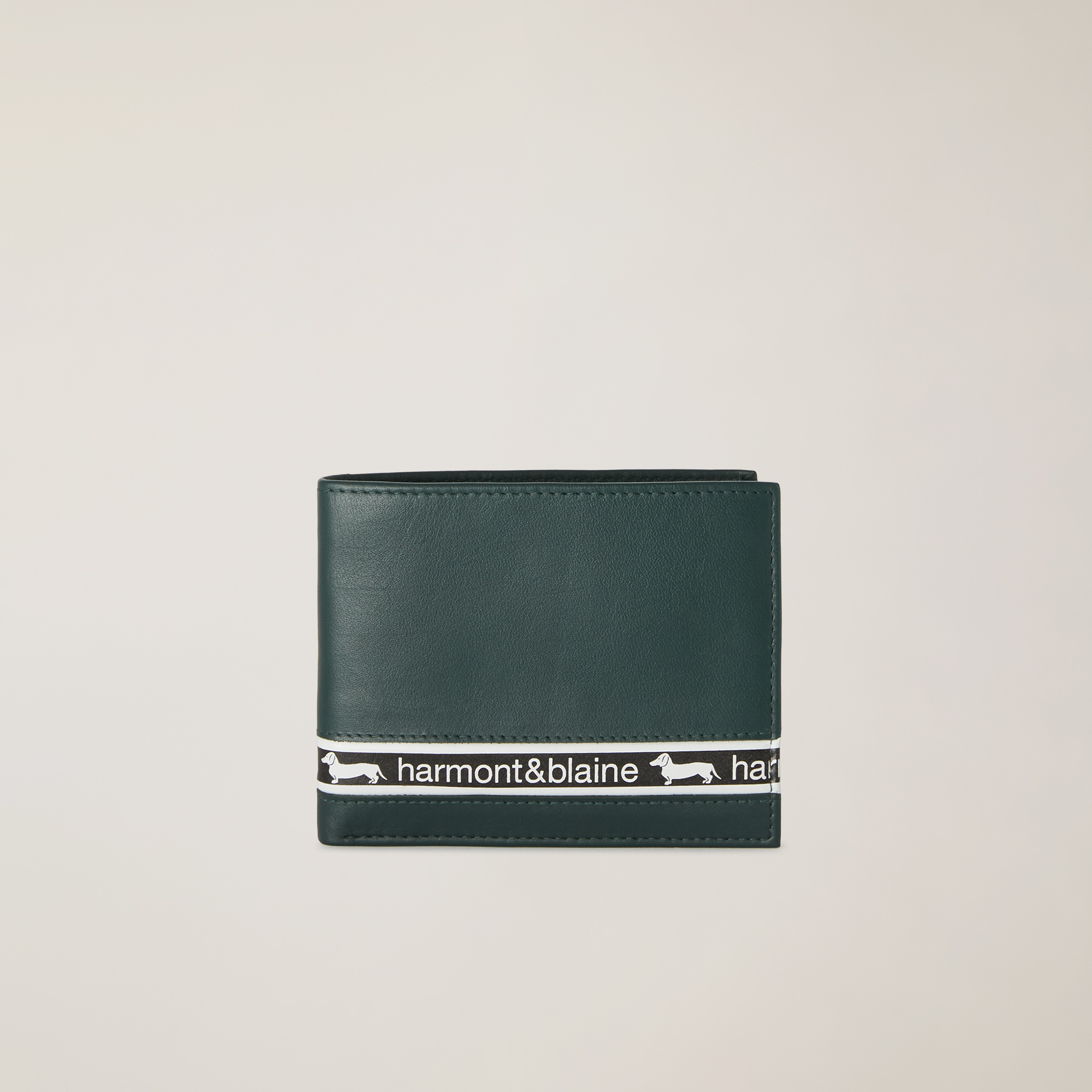 Portafoglio Bifold Logato, Verde, large image number 0