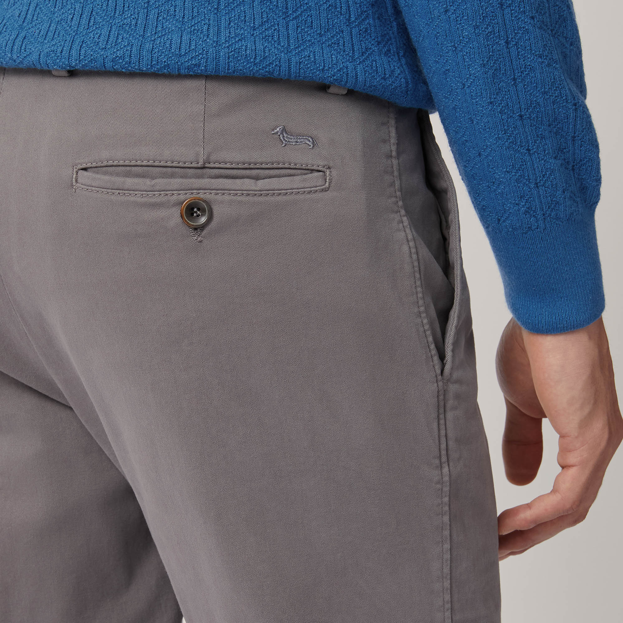 Narrow Fit Chino Pants, Grigio, large image number 2