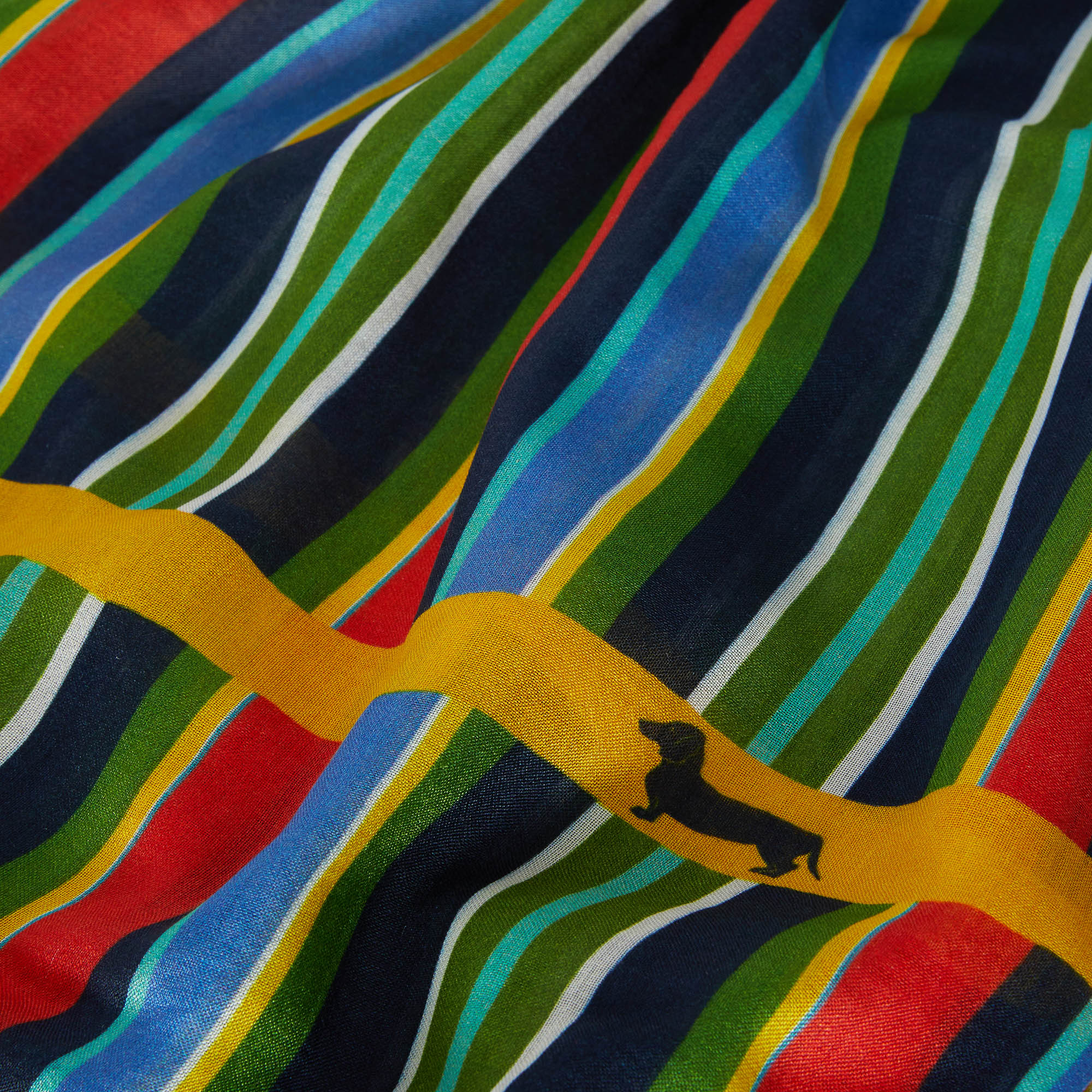 Striped Silk-Blend Scarf