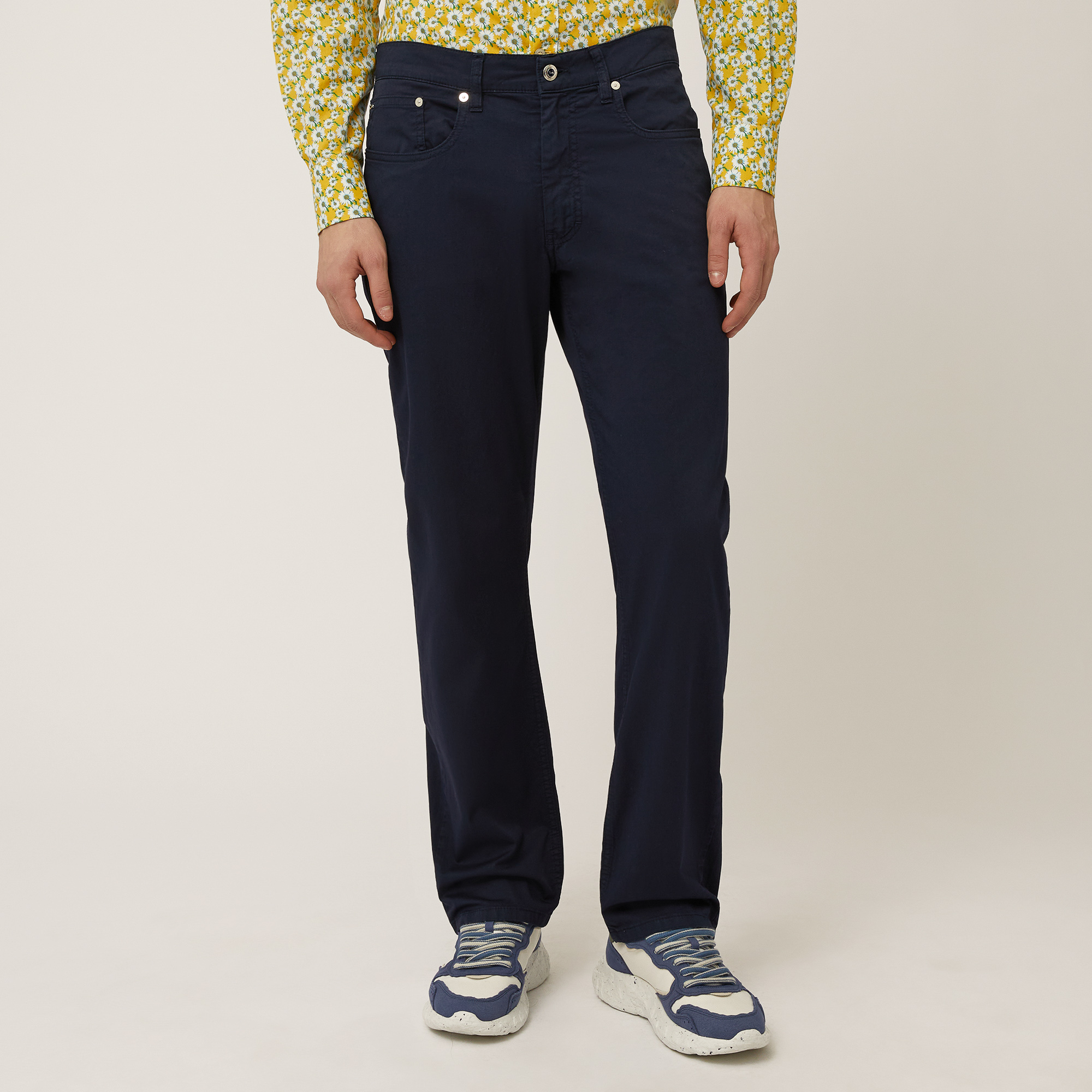 Five-Pocket Pants, Navy Blue, large image number 0