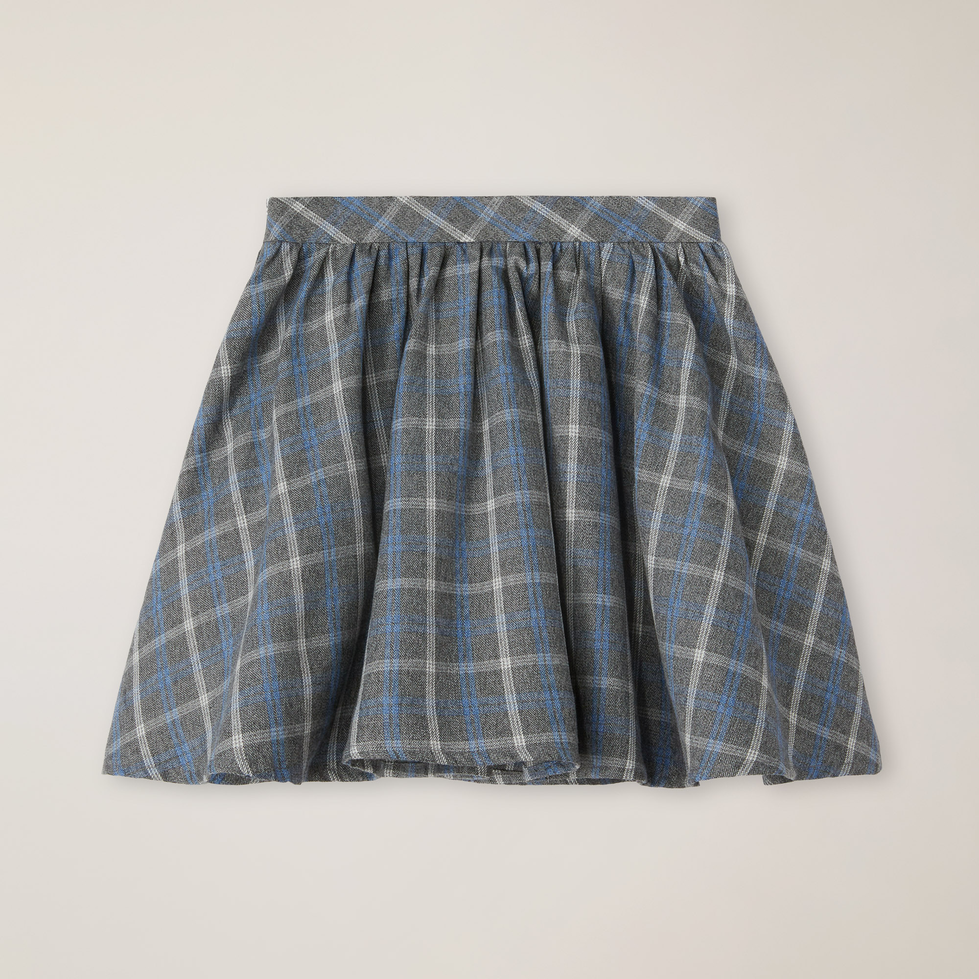 Wide Skirt In Soft Fabric With A Flared Cut, Grey, large image number 1