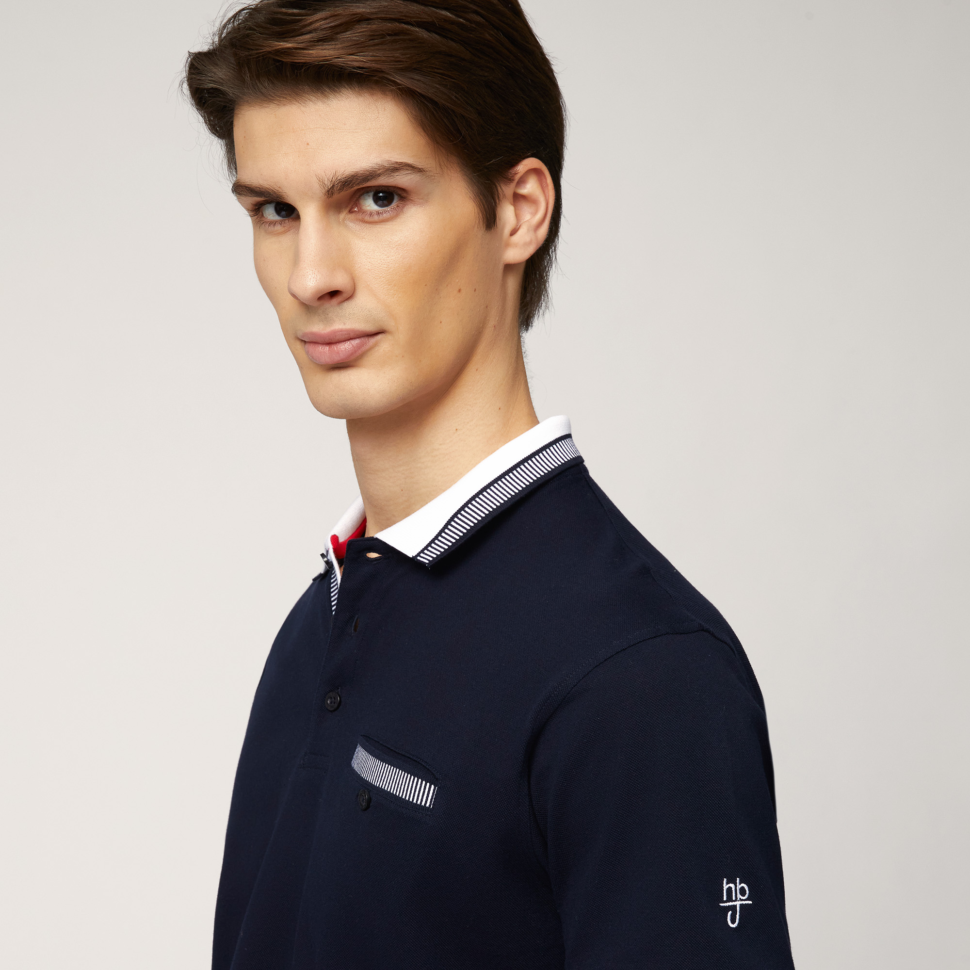 Polo with Contrasting Details, Dark Blue, large image number 2