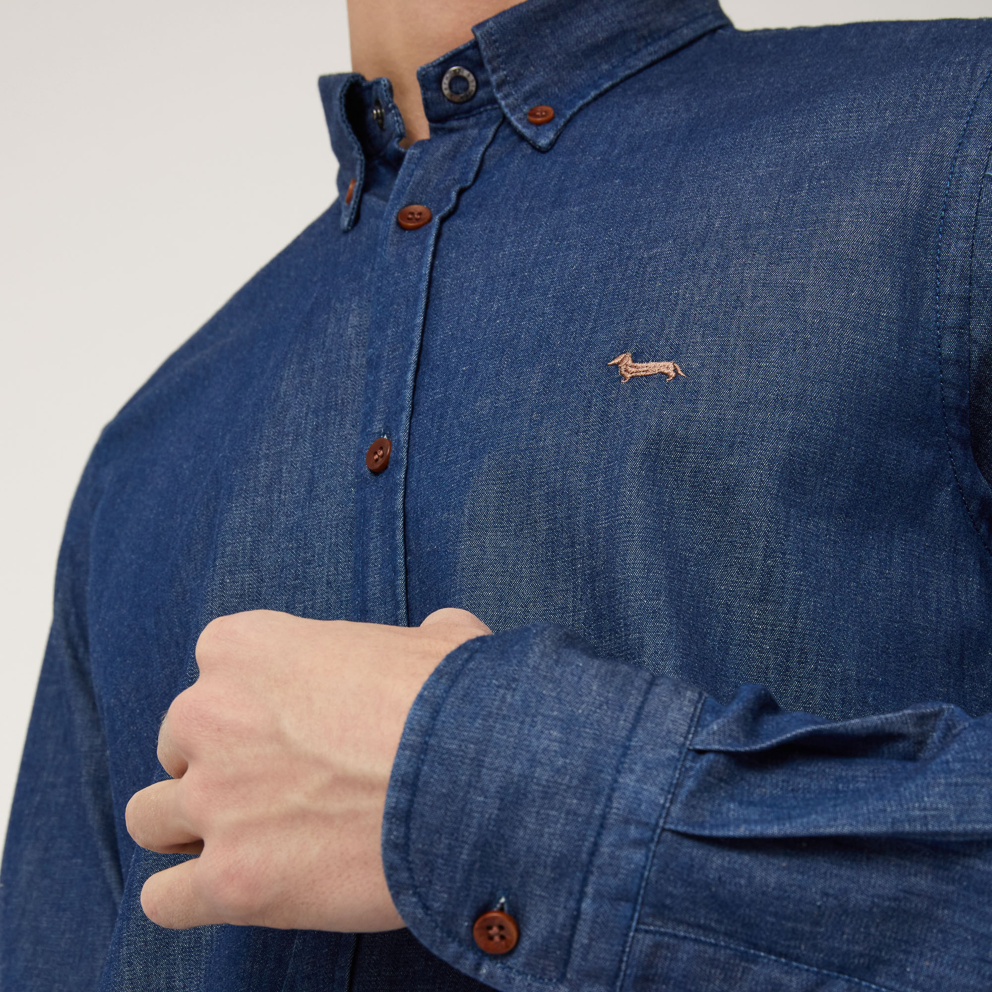 Regular Denim Shirt, Blue Denim, large image number 2