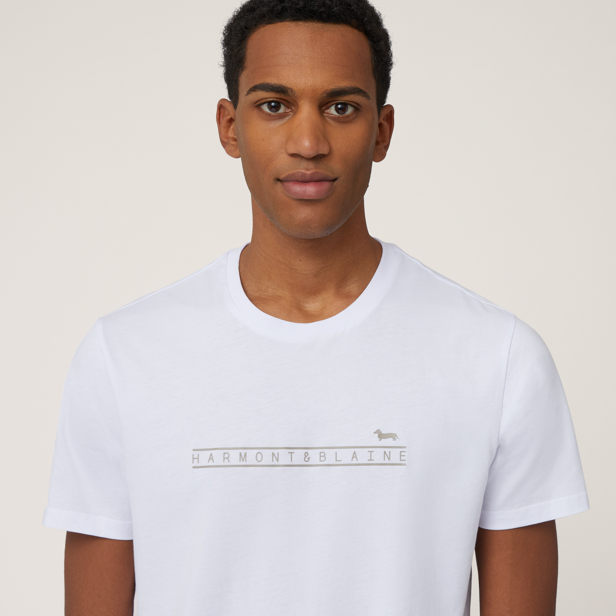 Cotton Branded T-Shirt, White, large image number 2