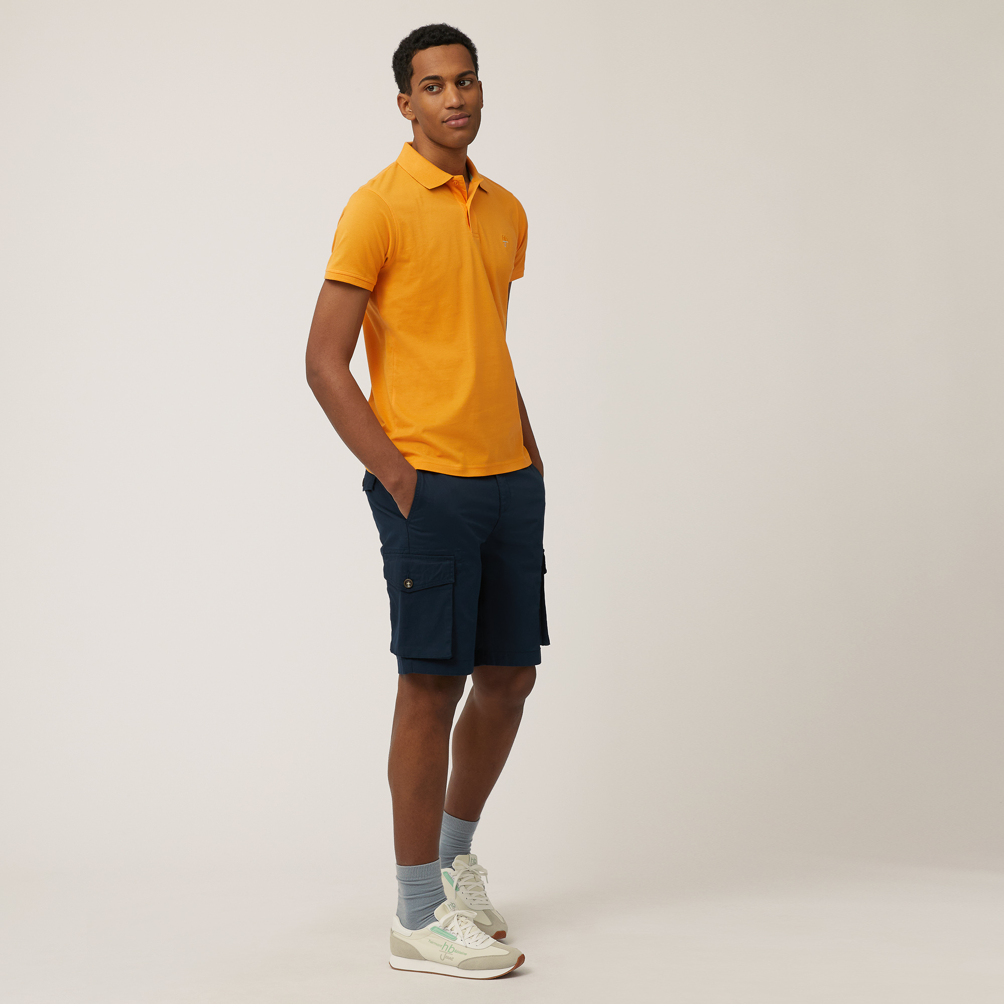 Narrow-Fit Cotton Polo, Orange, large image number 3