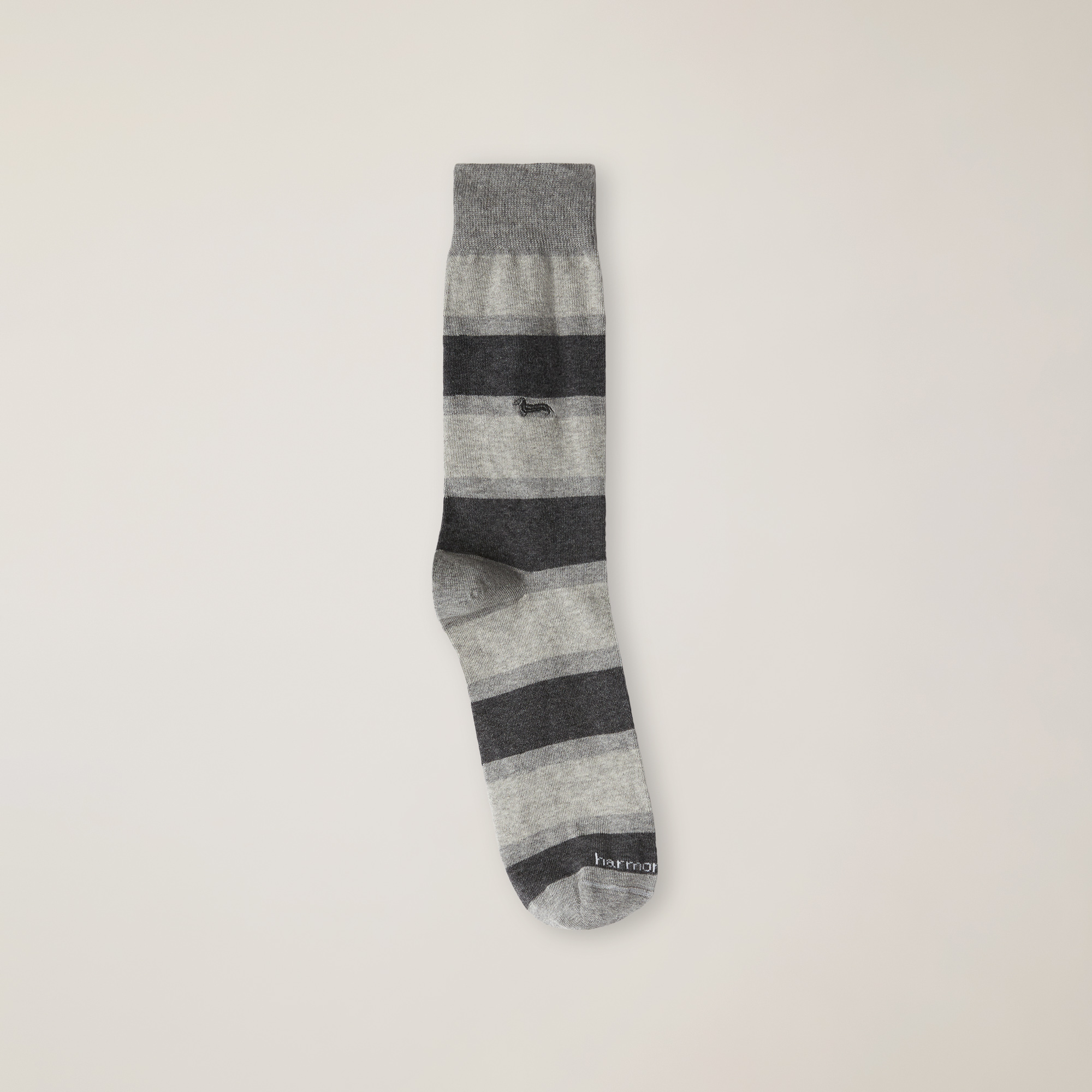 Short Striped Socks, Grigio, large image number 0