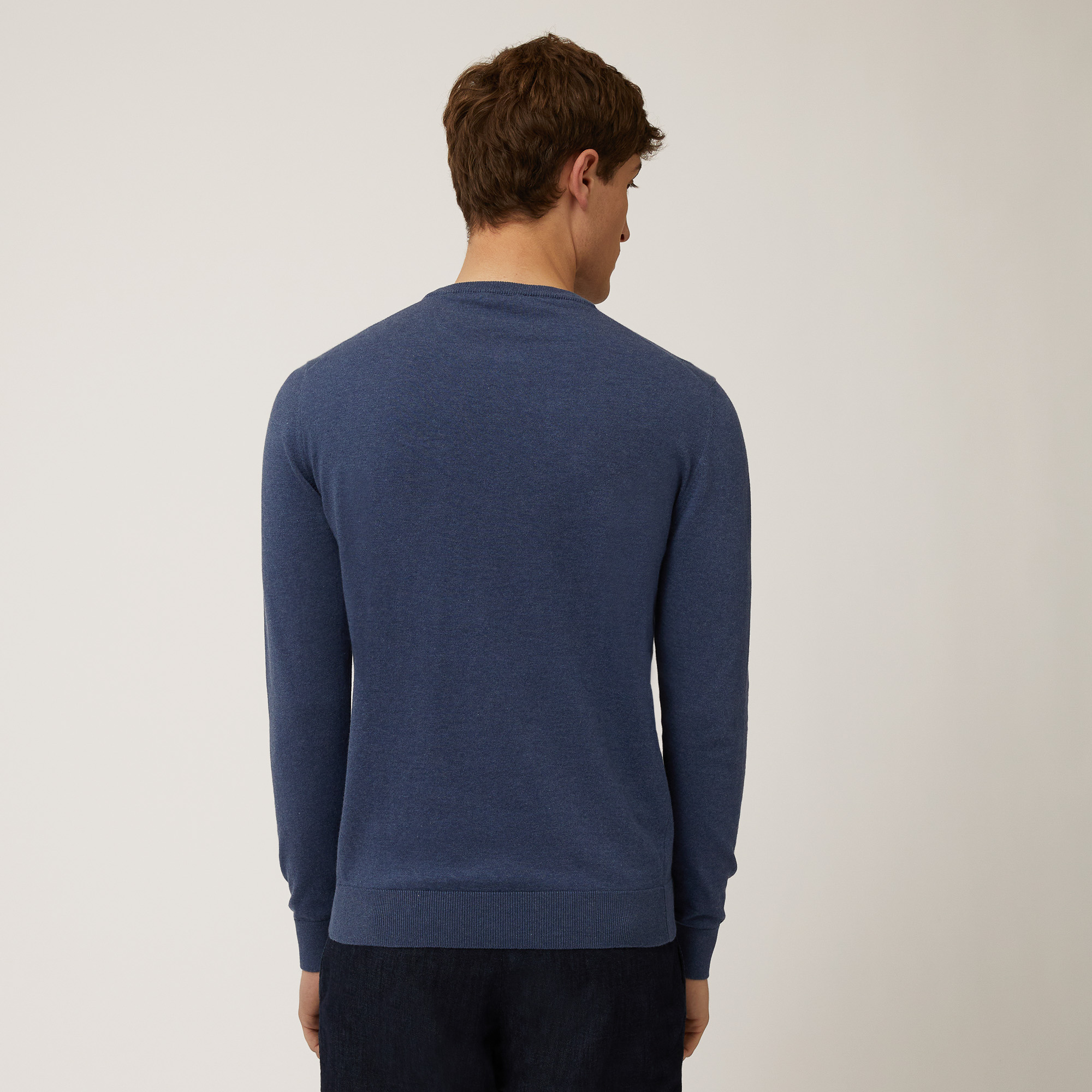 Cotton And Cashmere Pullover, Dark Lavender, large image number 1