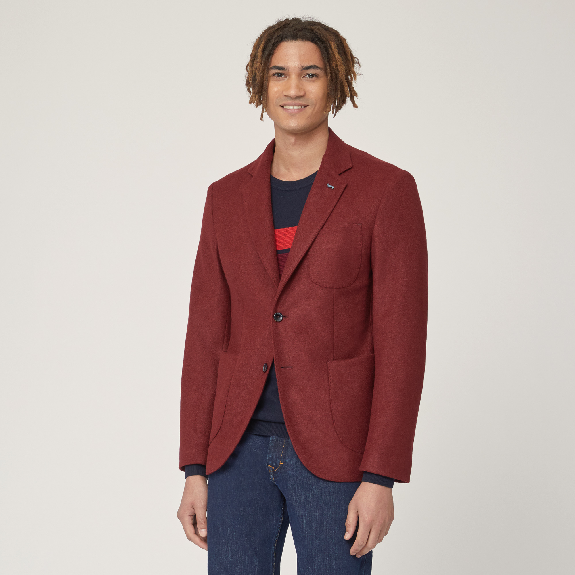 Jacket With Printed Interior, Rosso, large image number 0