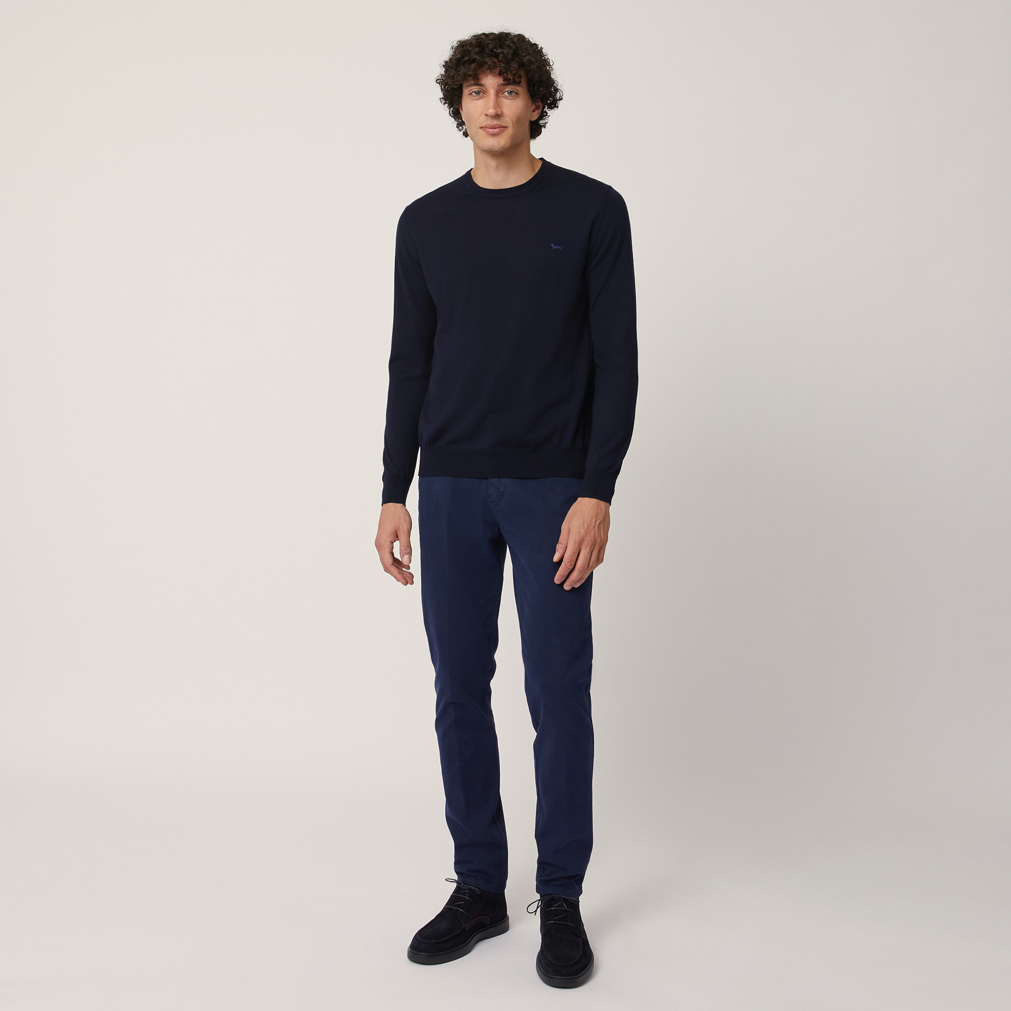 Merino Wool Lightweight Pullover, Blu, large image number 3