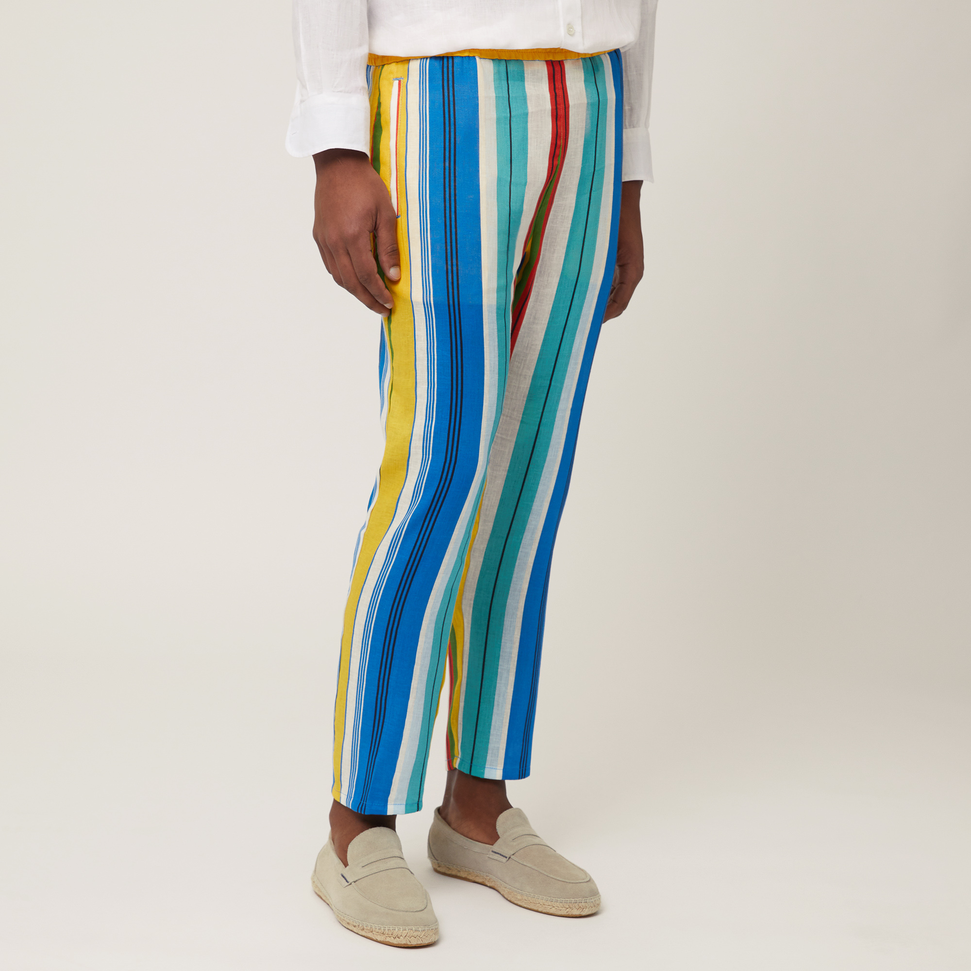 Multicolored Cropped Pants