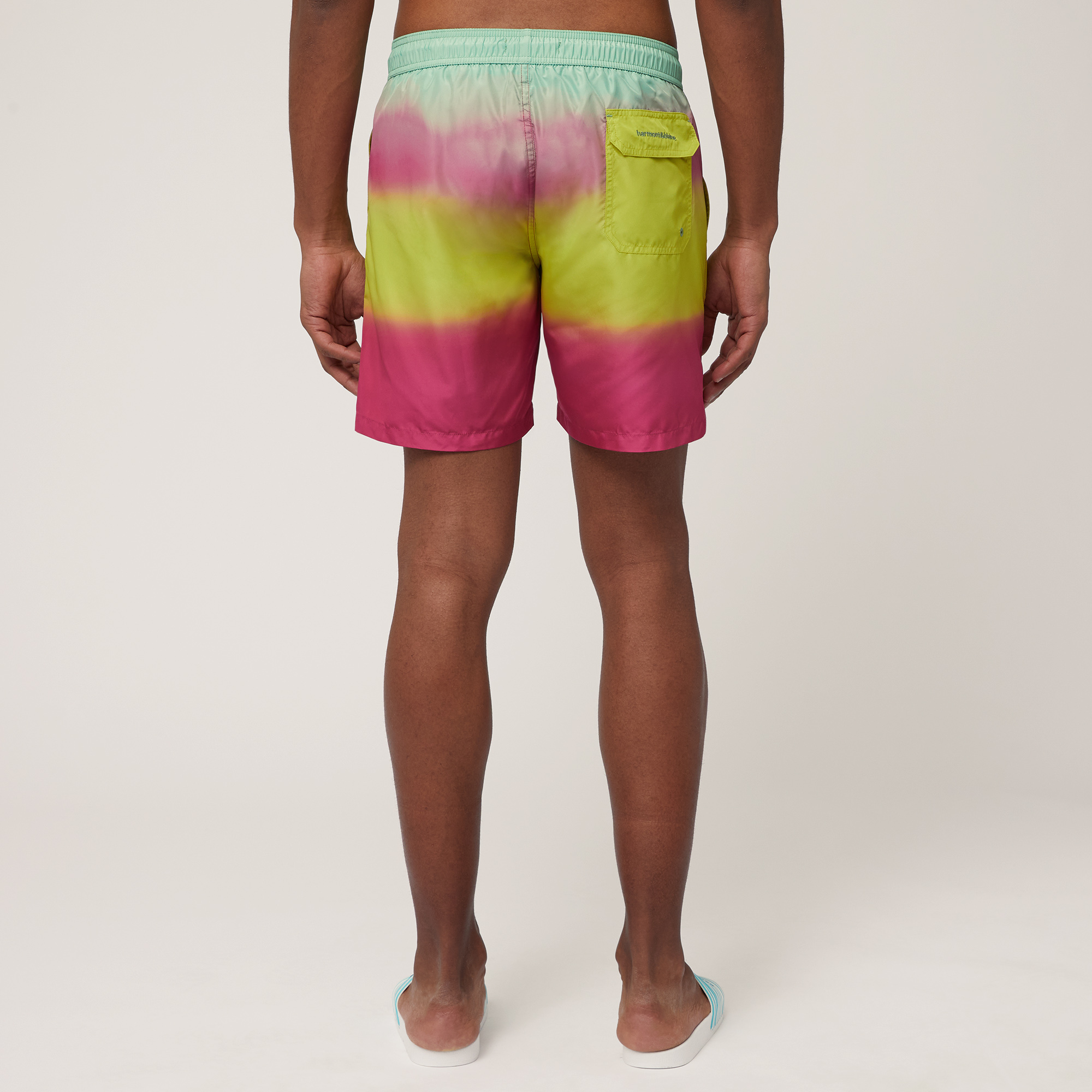 Tie-Dye Swim Shorts, Light Blue, large image number 1